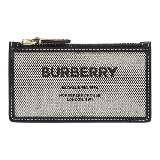 Burberry Somerset Canvas and Leather Card Holder