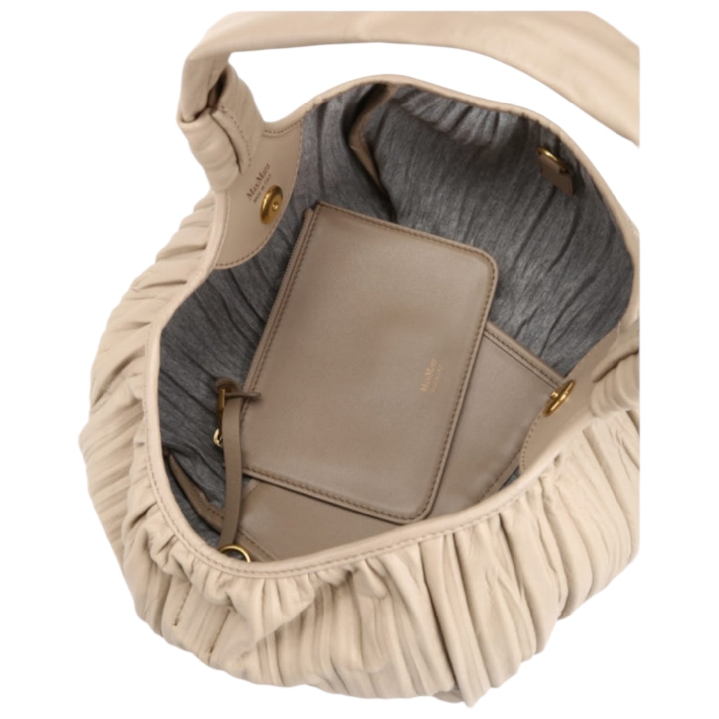 Max Mara Ketty Beige Sheep Skin Mini Handbag