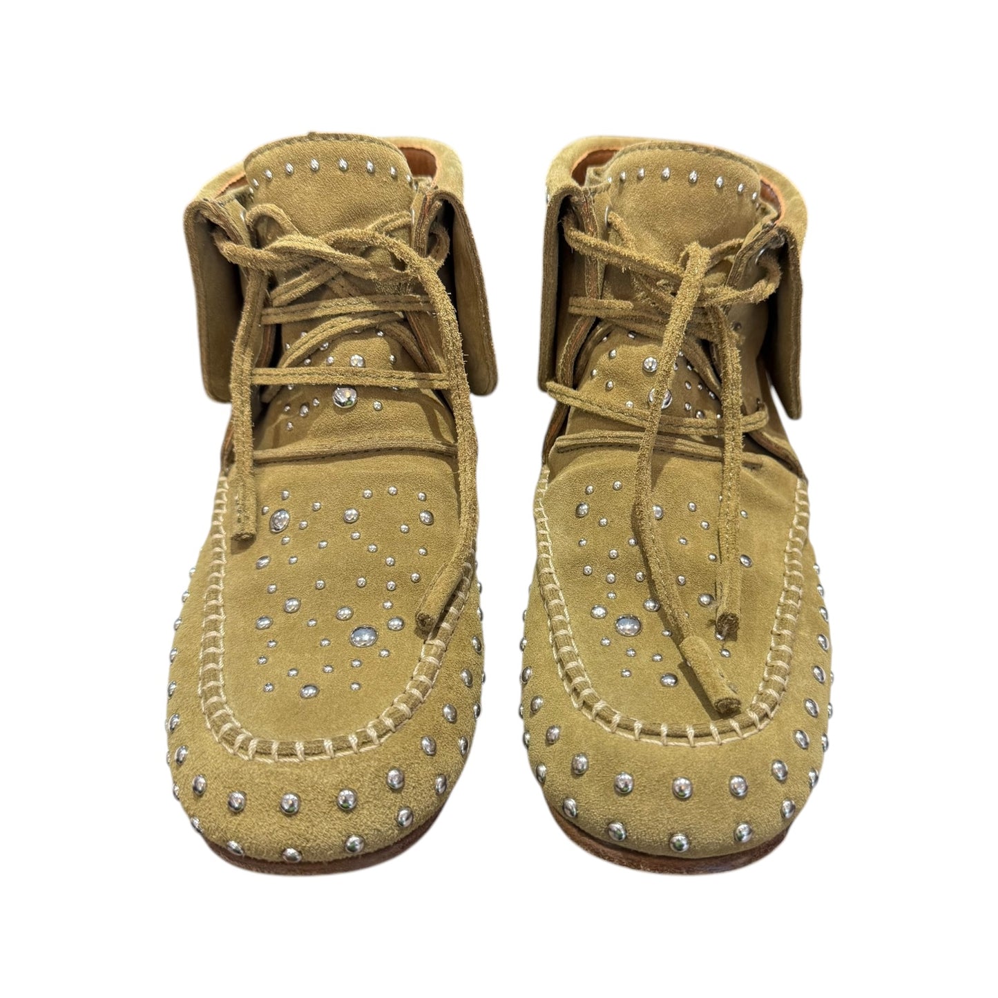 Zadig & Voltaire Studded Moccasin Ankle Boots - 6