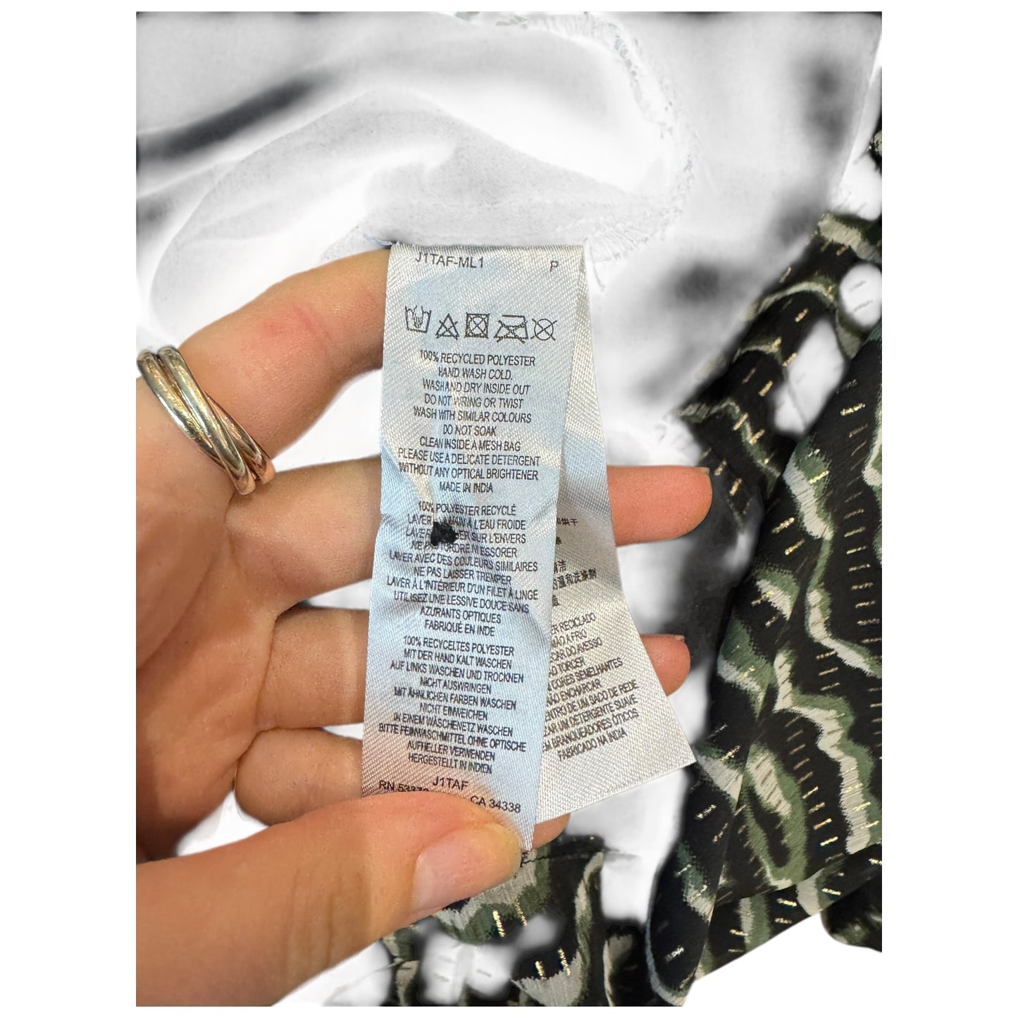 Great Plains Green Winter Sheen Long Sleeve Round Neck Midi Dress - 14 - NEW