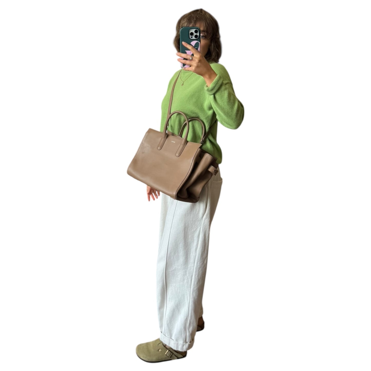 Max Mara Camel Leather Monopolis Bag