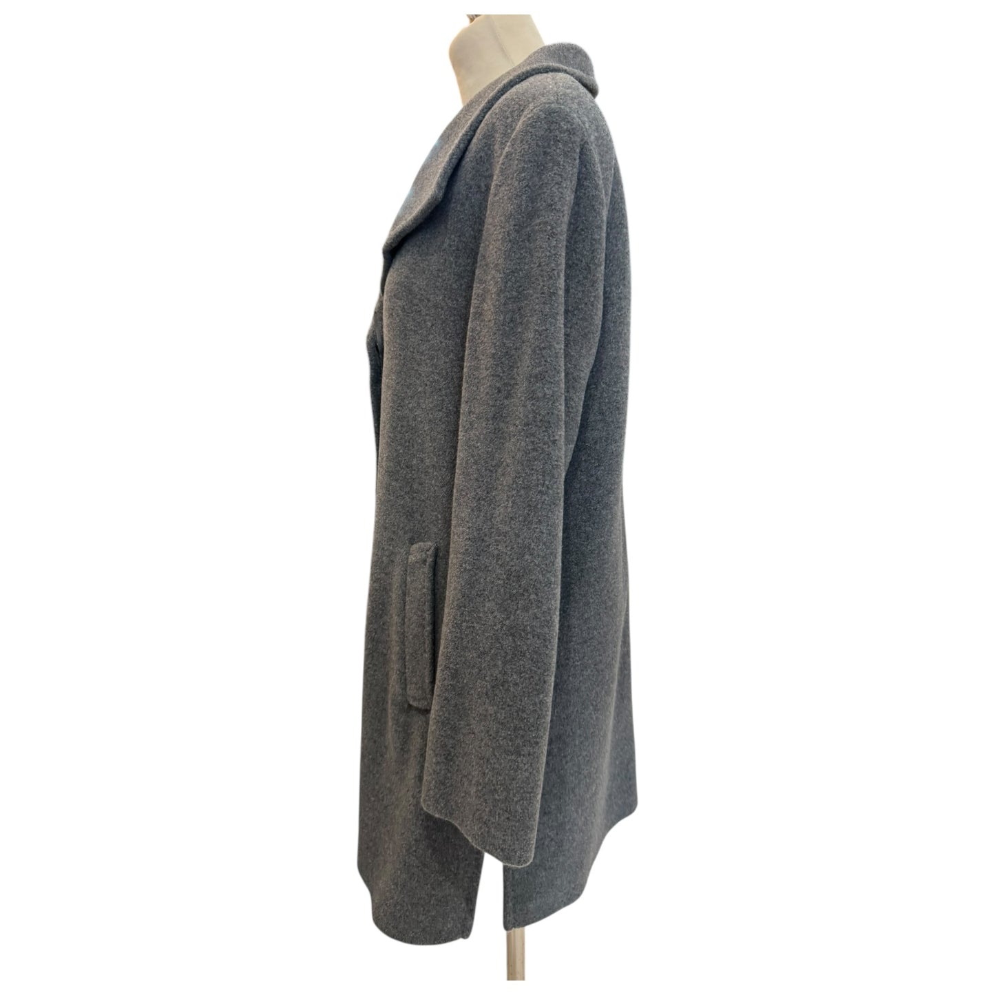 Basler Grey Angora and Wool Coat - 10