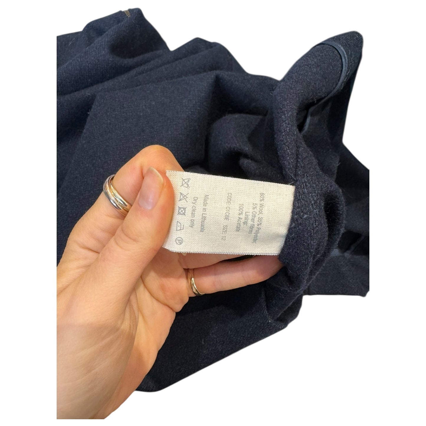 Toast Navy Wool Dress - 12/14