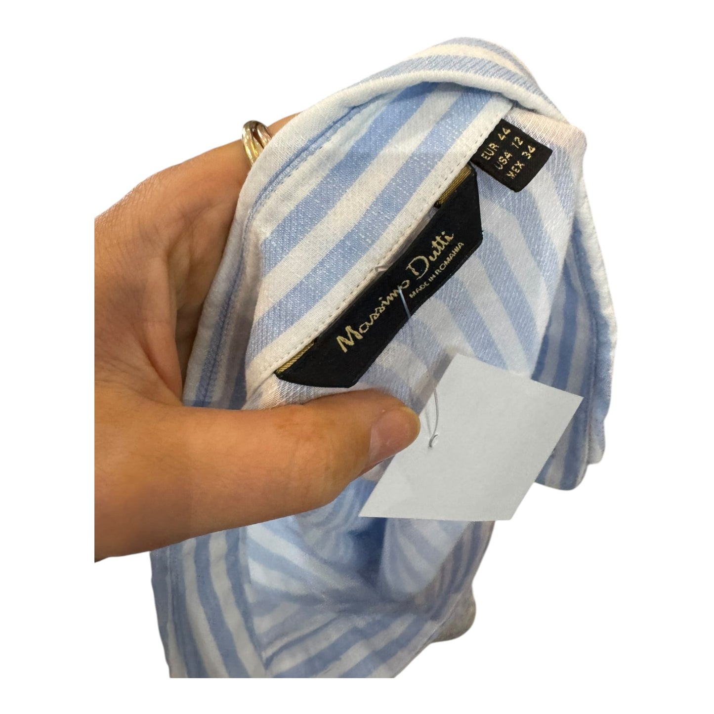 Massimo Dutti Blue Stripe Shirt - 14