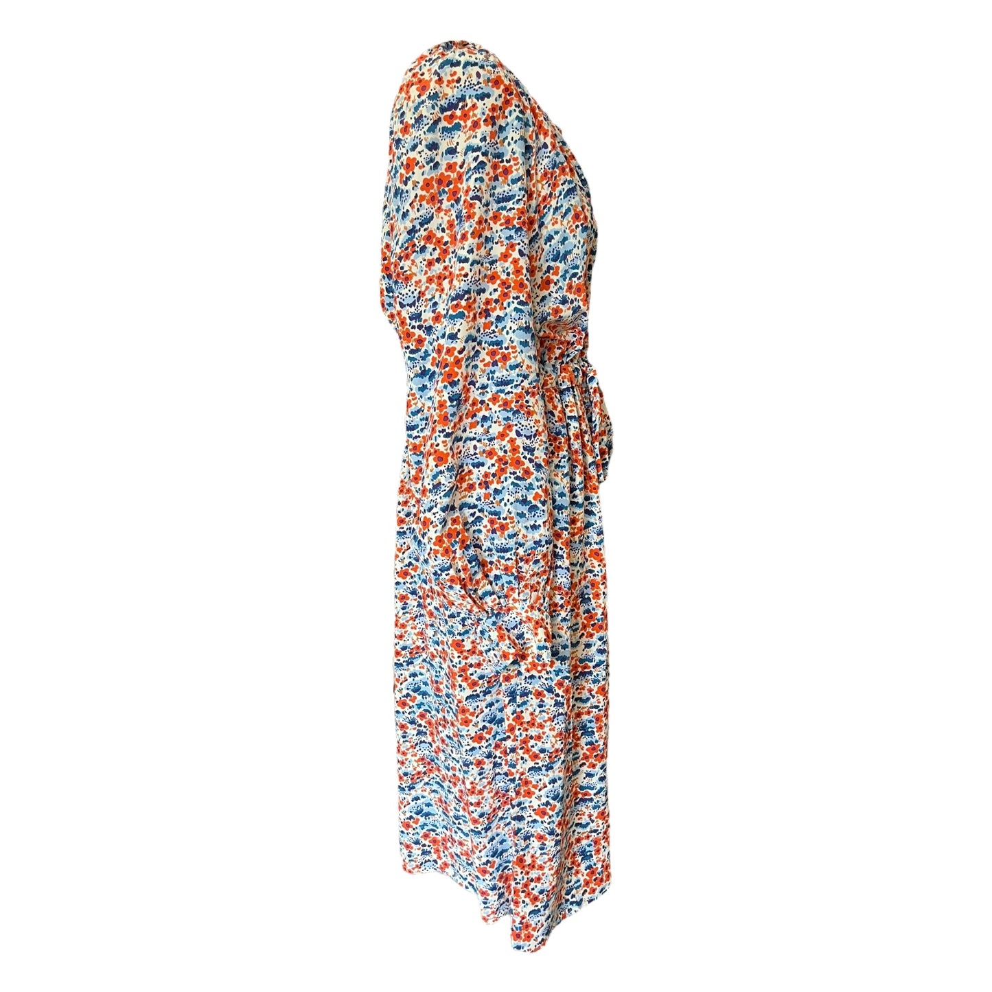 Stine Goya Orange Floral Silk Dress - 10 - NEW