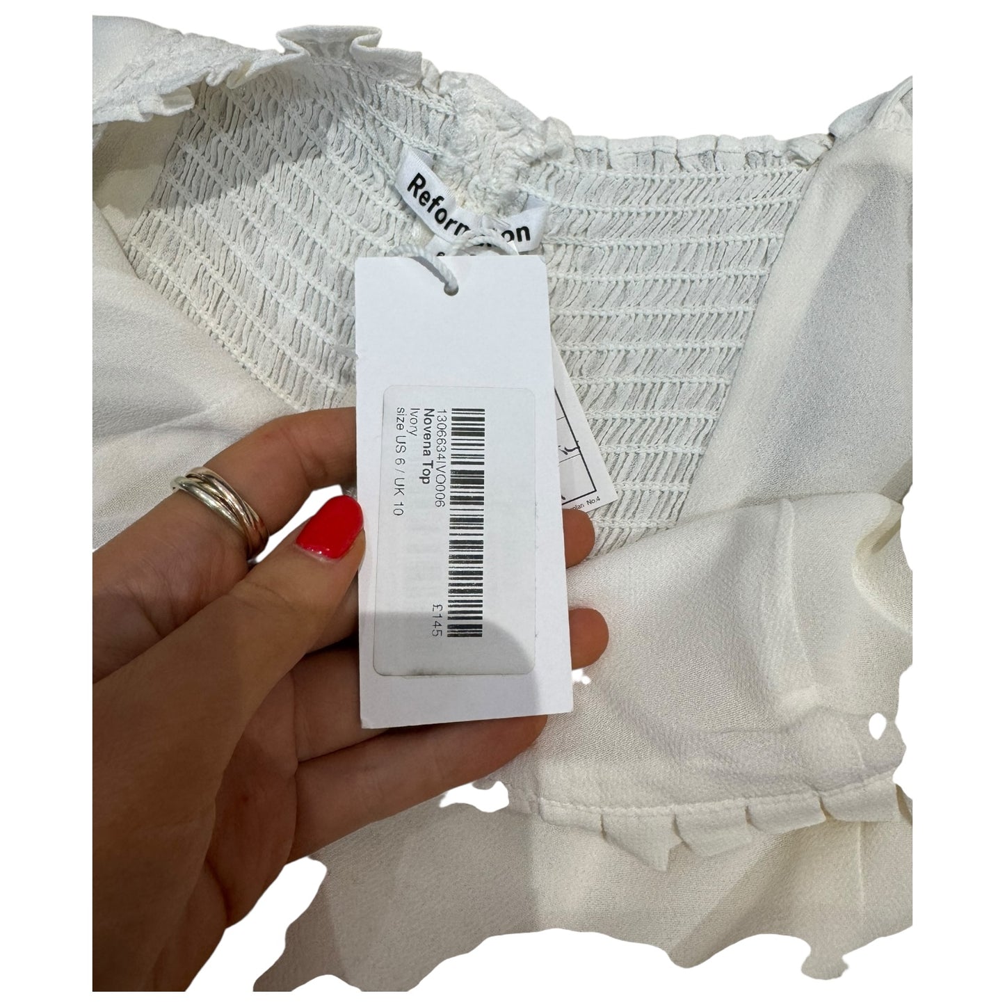 Reformation White Novena Top - 10 - NEW