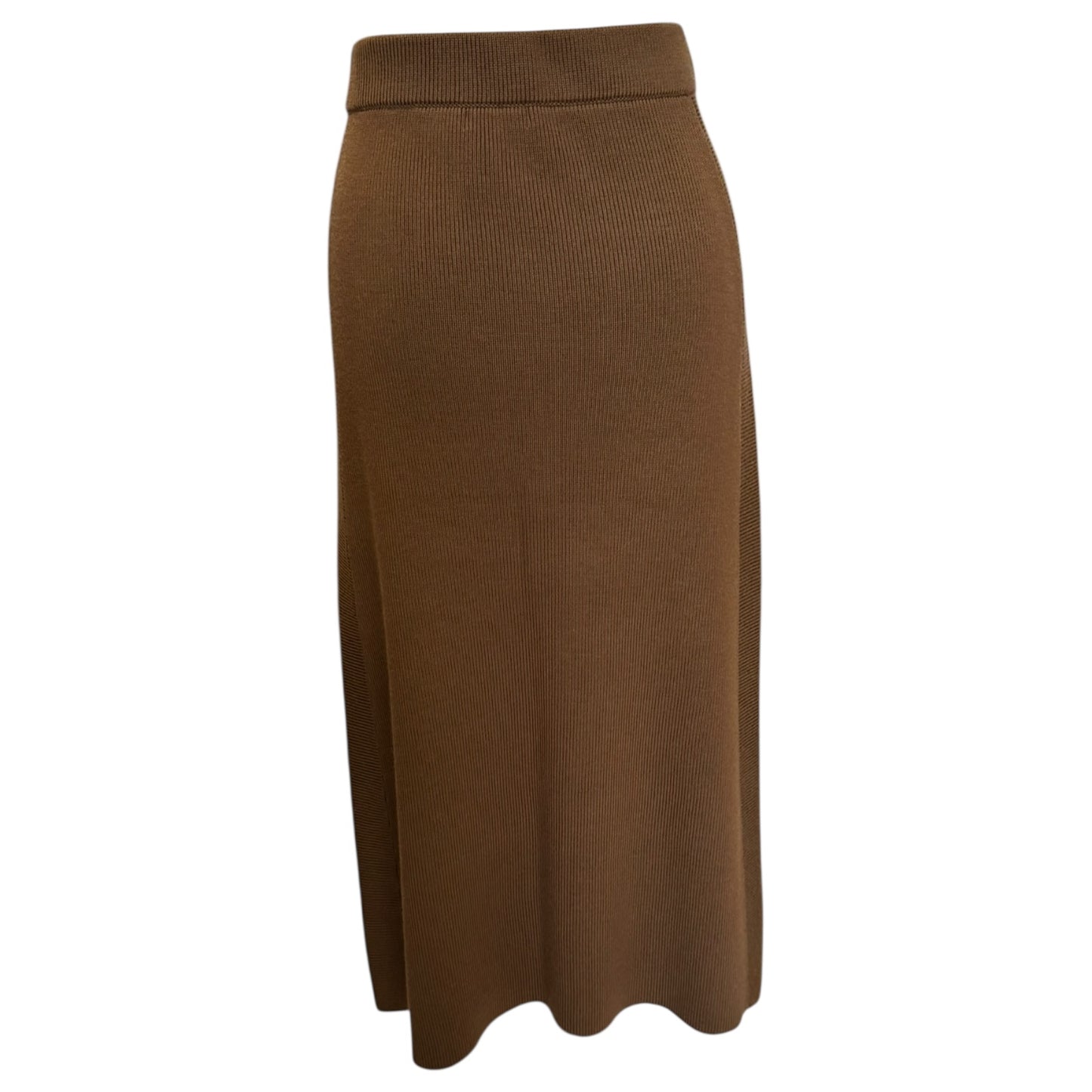 Jaeger Bronze Merino Wool Jumper and Midi Skirt - 16