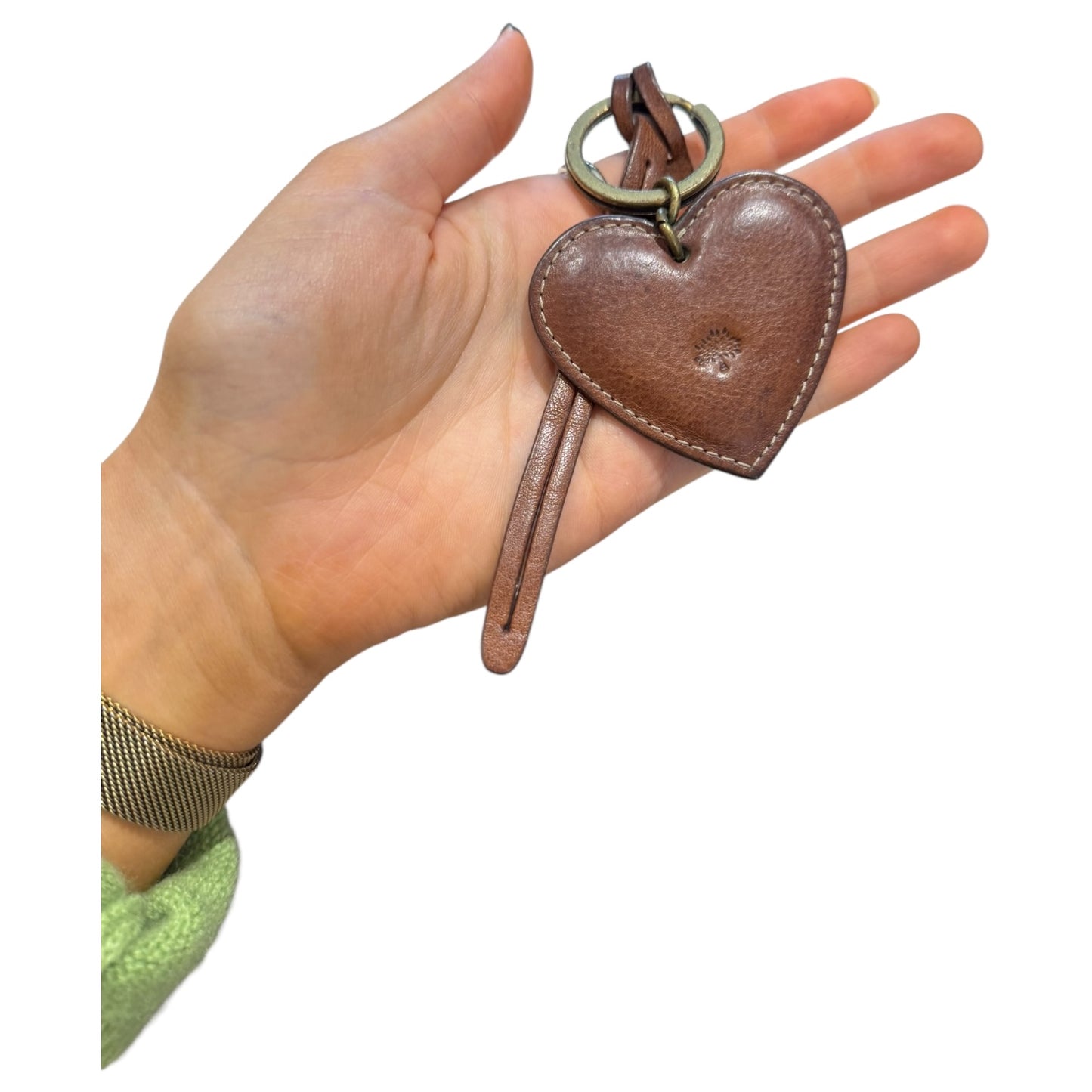 Mulberry Brown Heart Keychain
