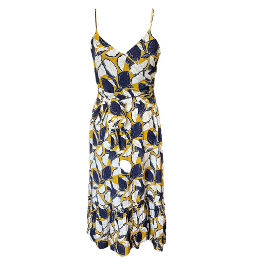 Whistles Blue and Yellow Dress - 10 - NEW
