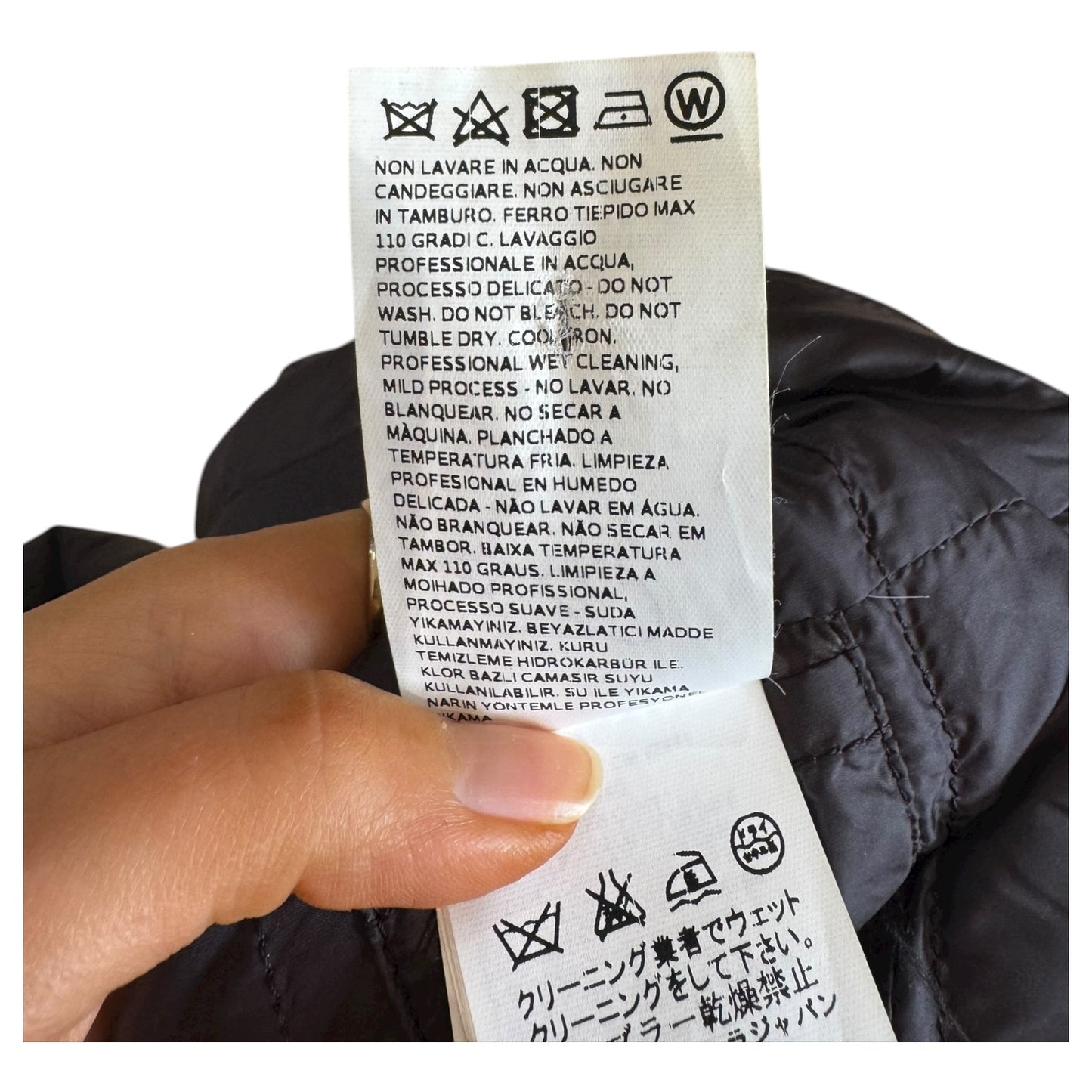 Weekend Max Mara Black and Cream Animal Print Puffer - 10