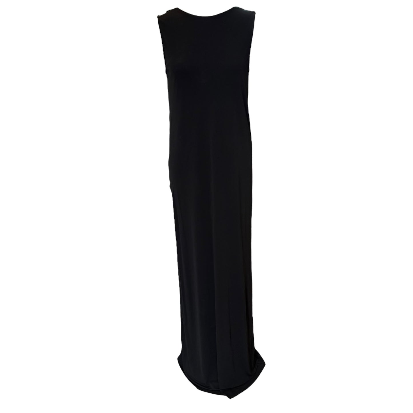 iBlues Black Ruffle Back Maxi Dress - 12 - NEW