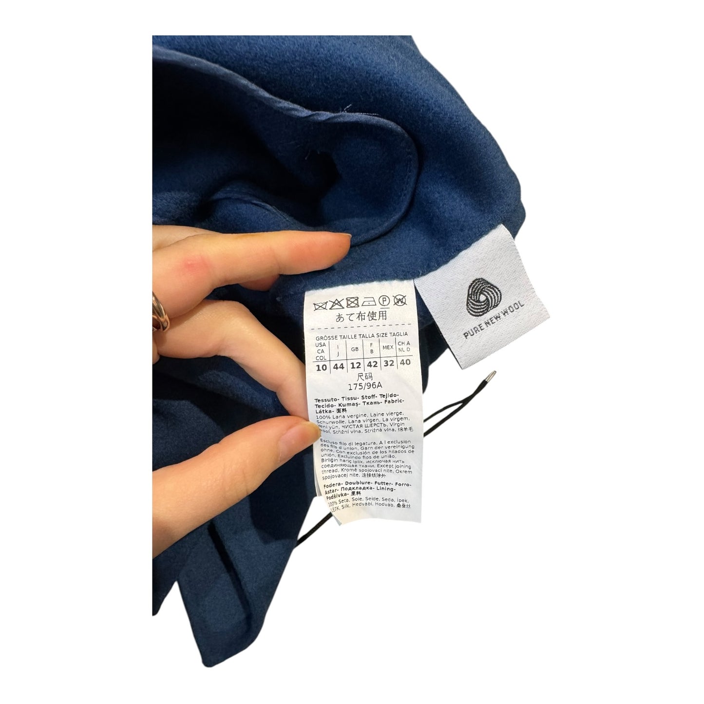 S Max Mara Marina Blue Wool Coat - 10/12