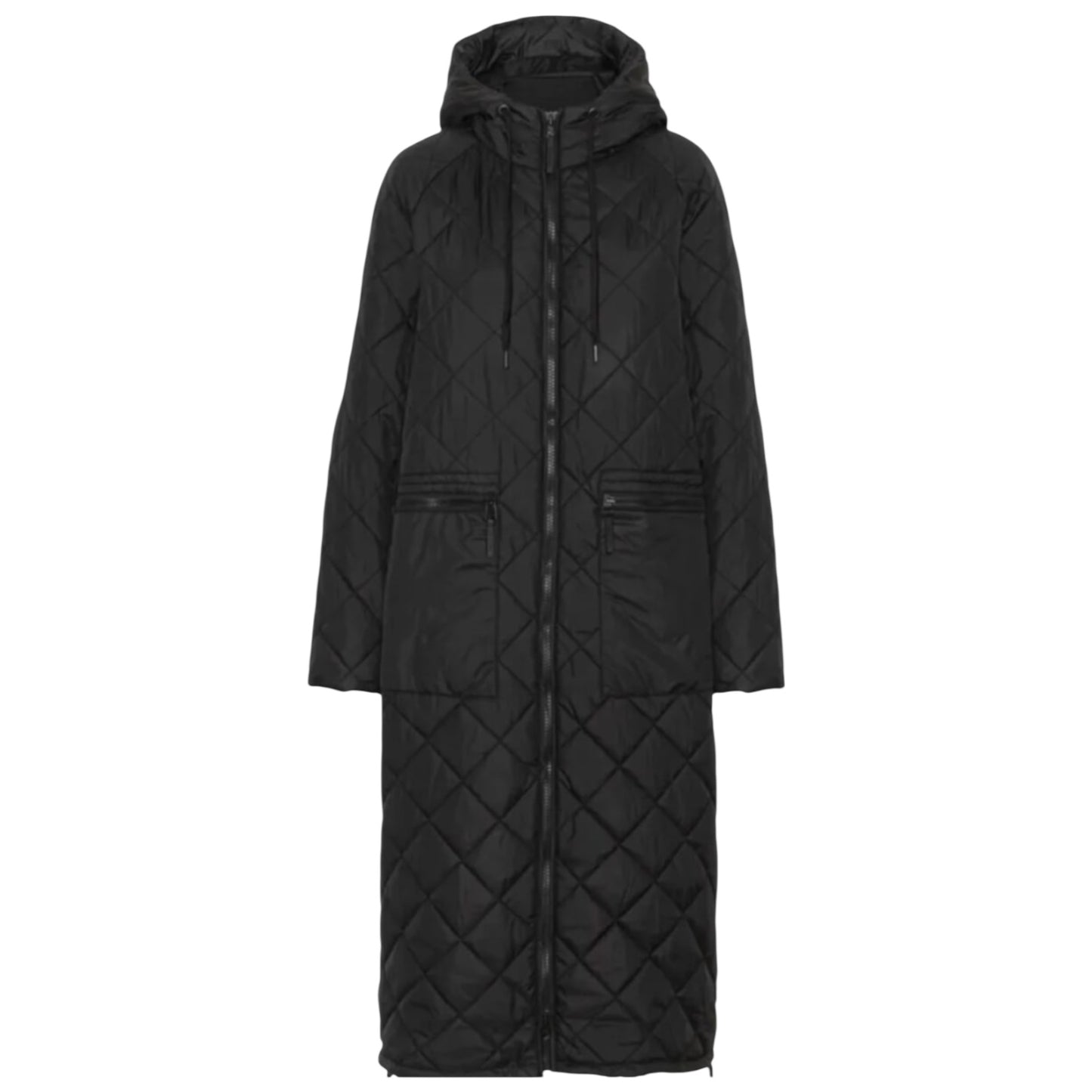 Ilse Jacobsen Black Padded Long Coat - 12