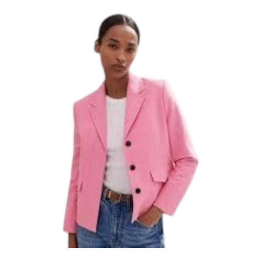Me + Em Pink Cotton Fitted Contour Jacket - 14