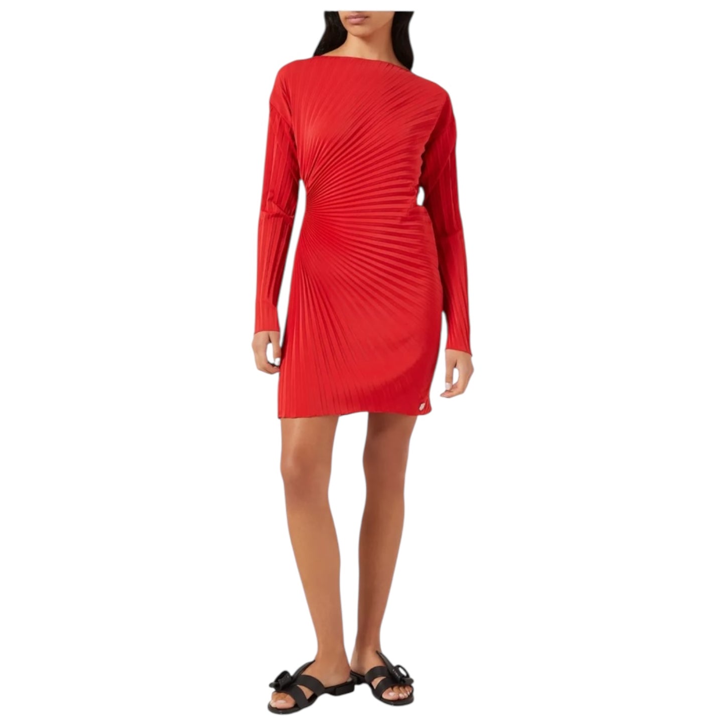 Kenzo Red Sun-ray Pleated Mini Dress - 10