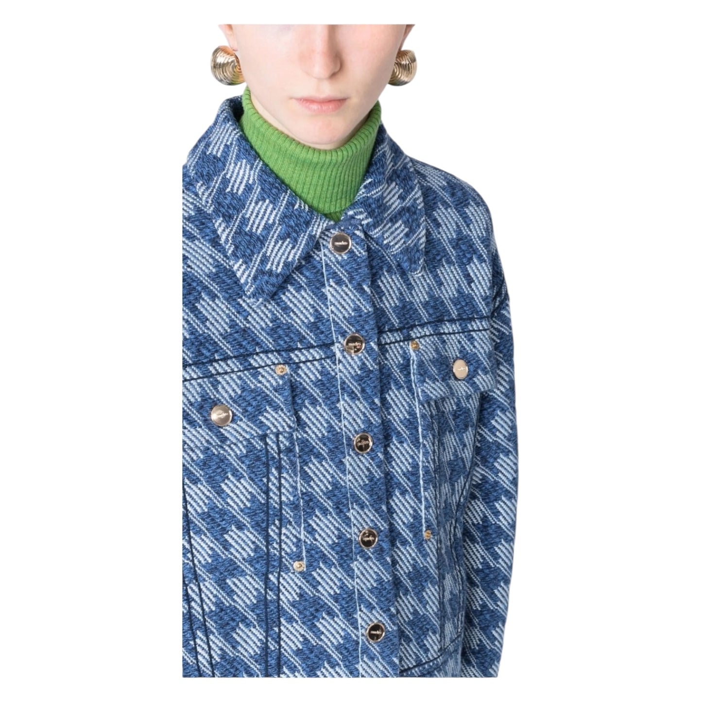 Sandro Blue Tweed Cardigan - 8 (Oversized)