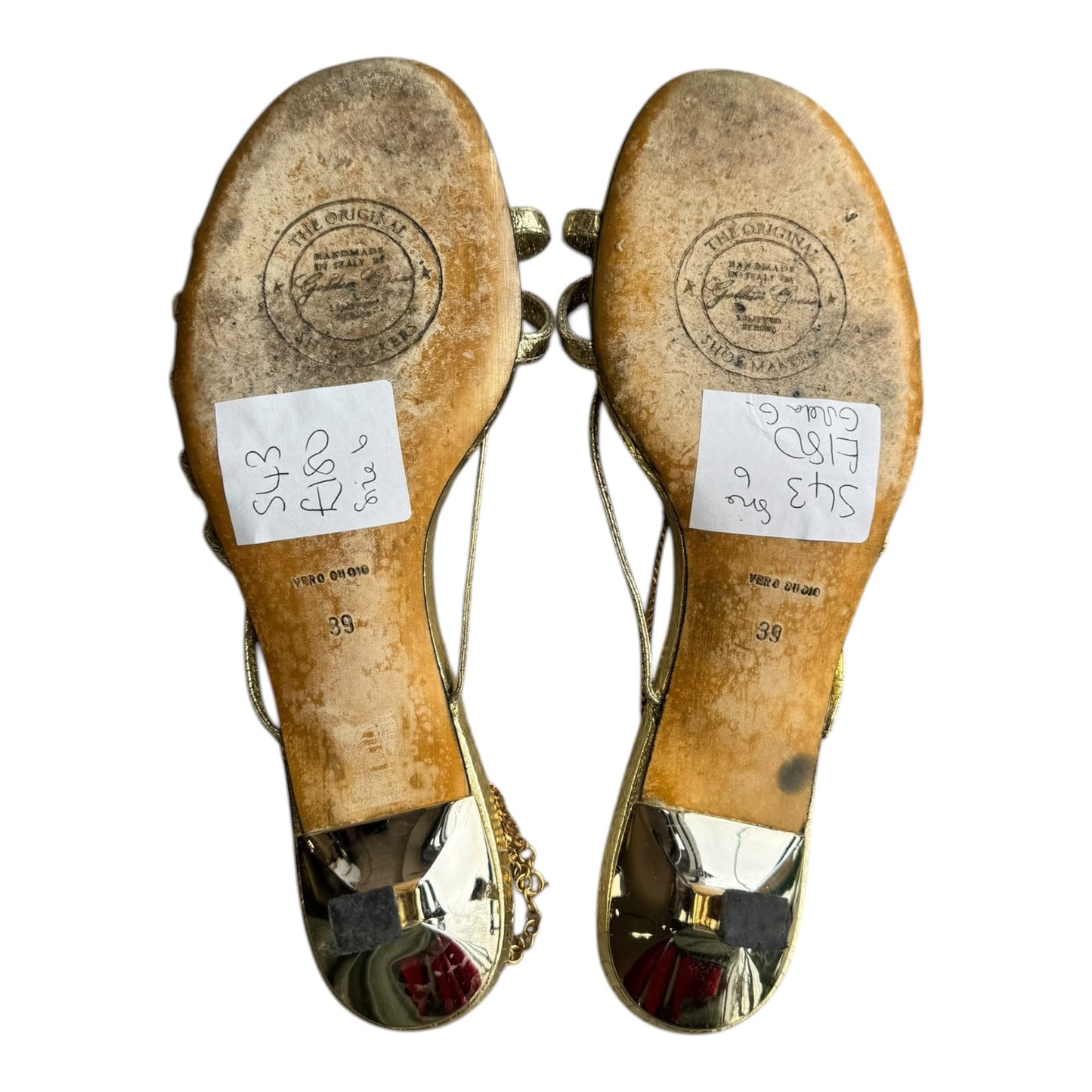 Golden Goose Gold Gold Heeled Sandals - 39/6