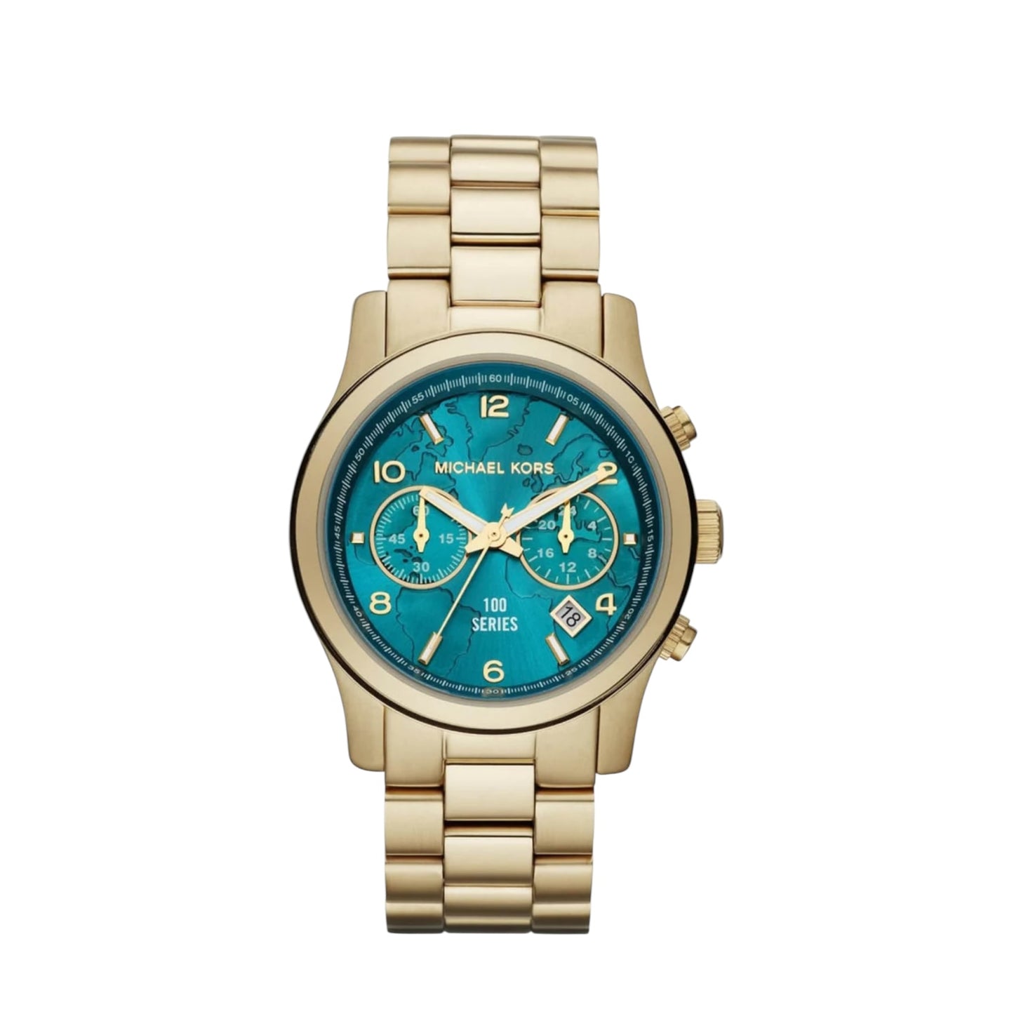 Michael Kors 'Watch Hunger Stop' Gold and Turquoise Watch