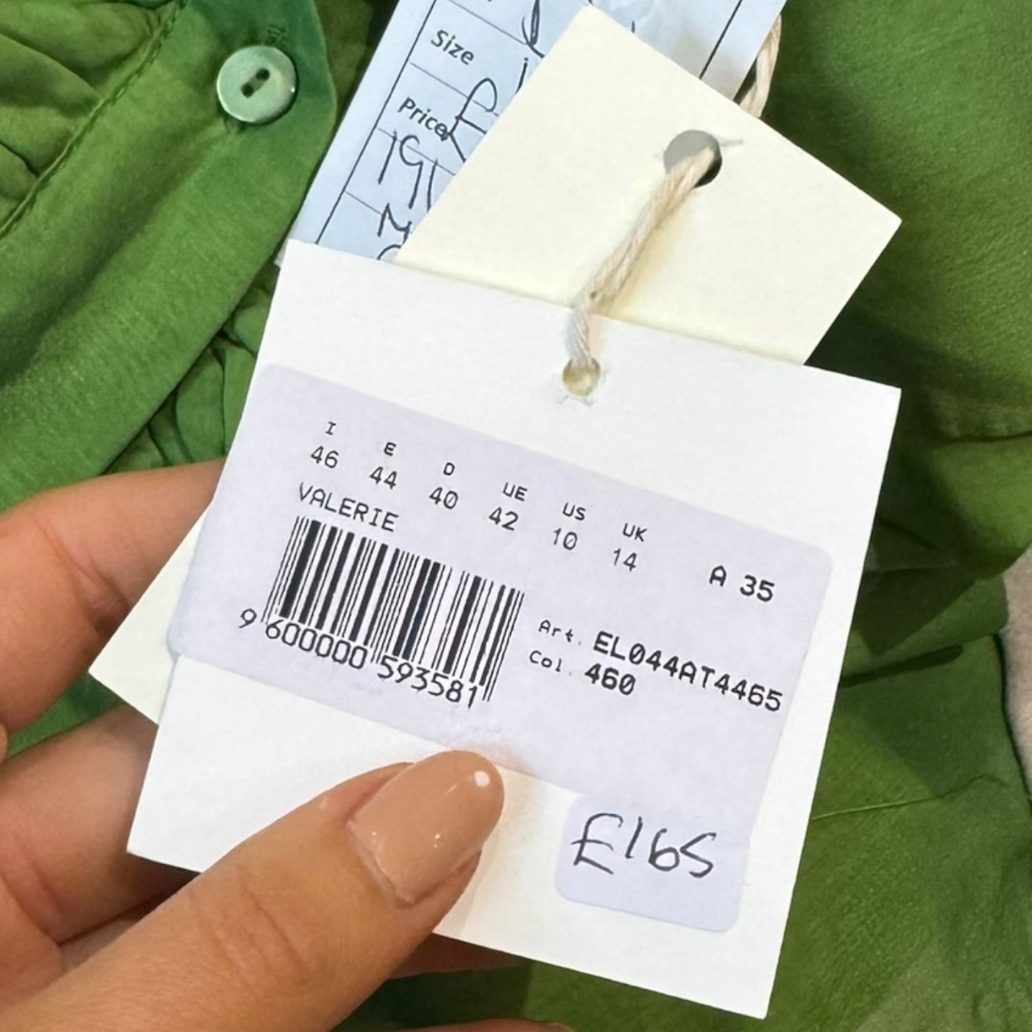 1961 Milano Green Blouse - 14 - NEW