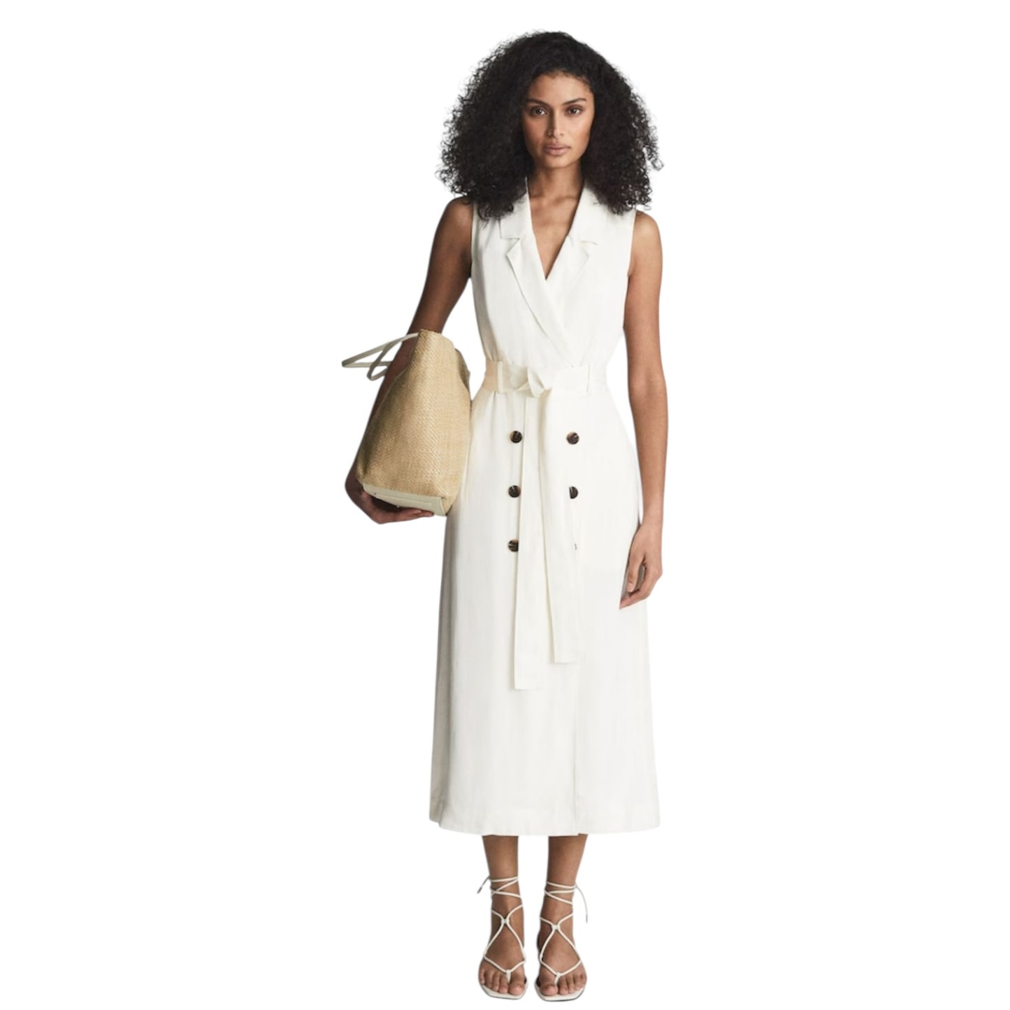Reiss Bailey Raffia Tote Bag