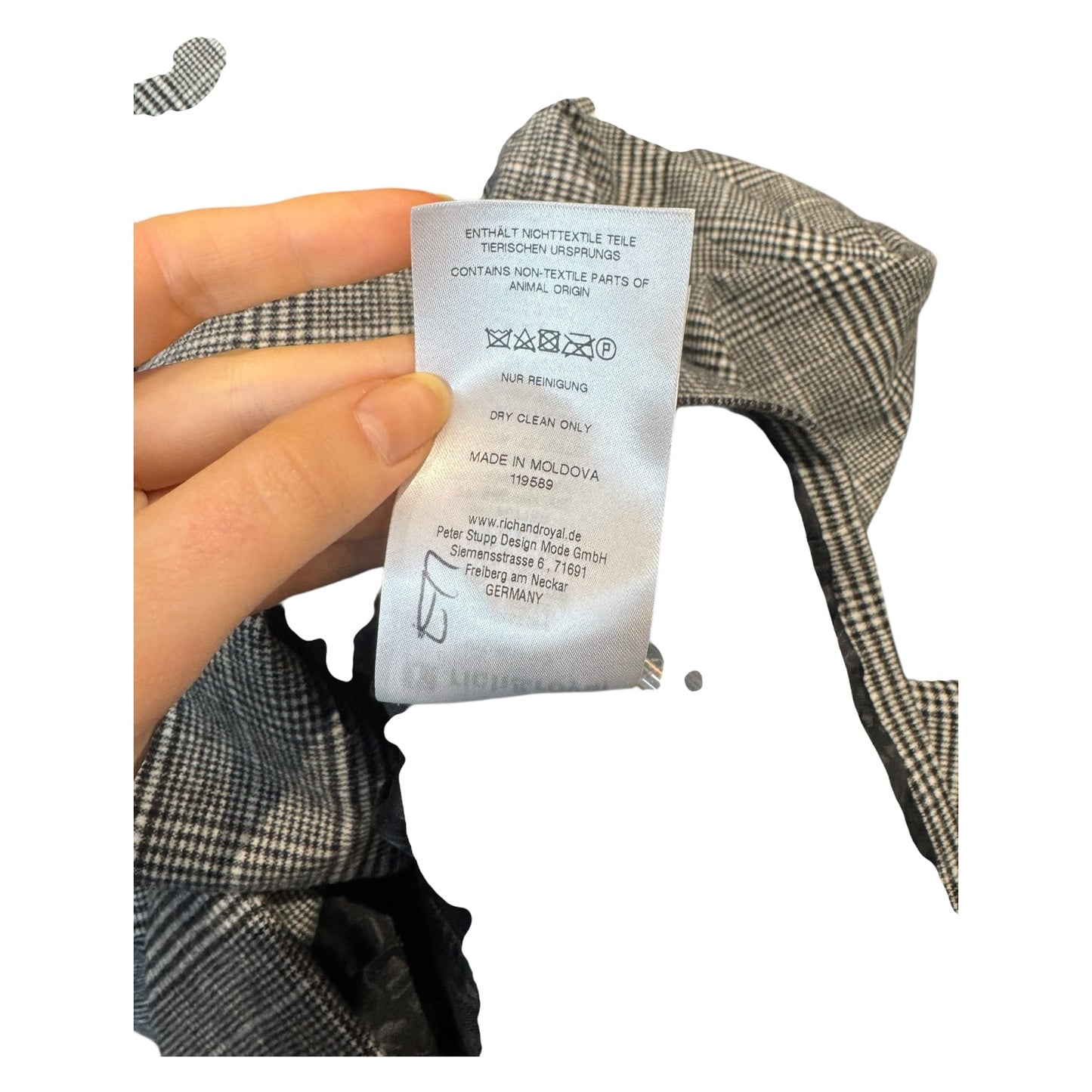 Rich & Royal Black and White Blazer with Leopard Trim - 14