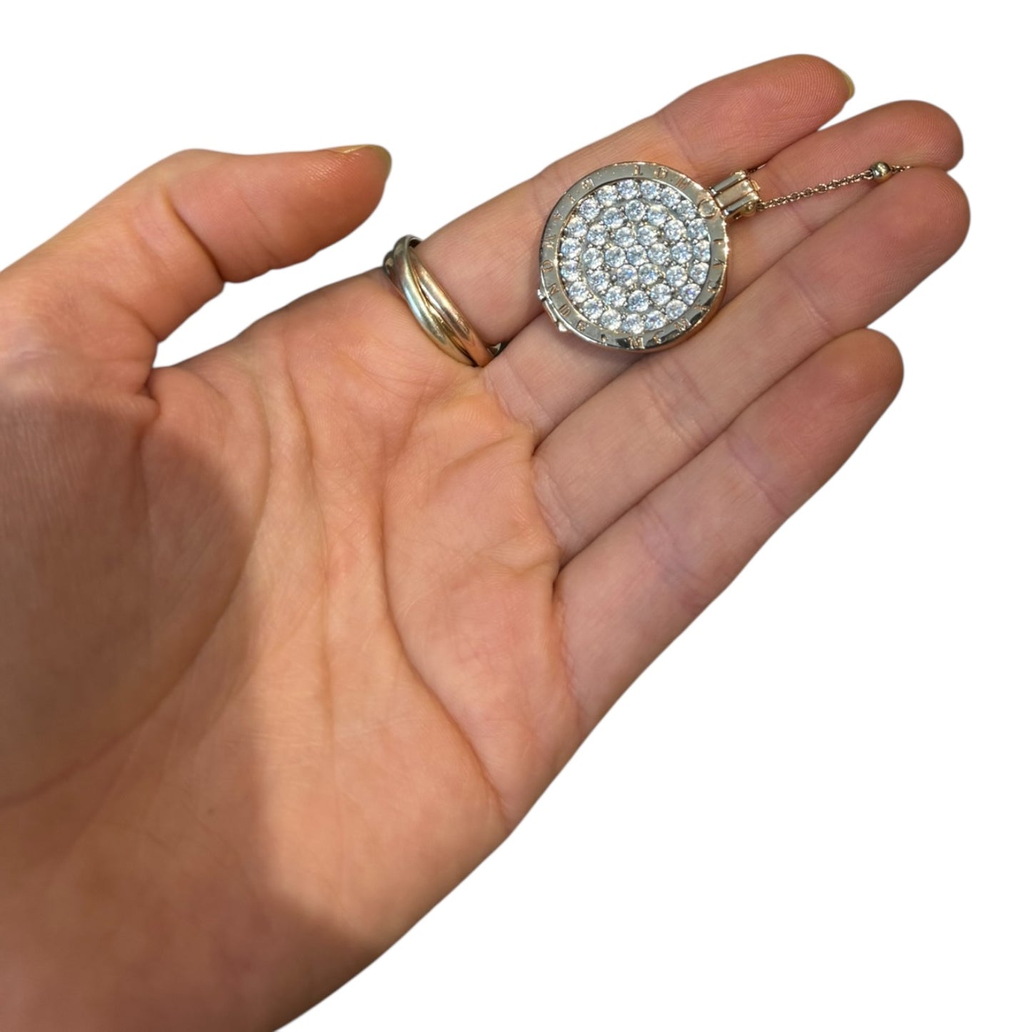 Emoziani Hot Diamonds Silver and Rose Gold Diamante Necklace