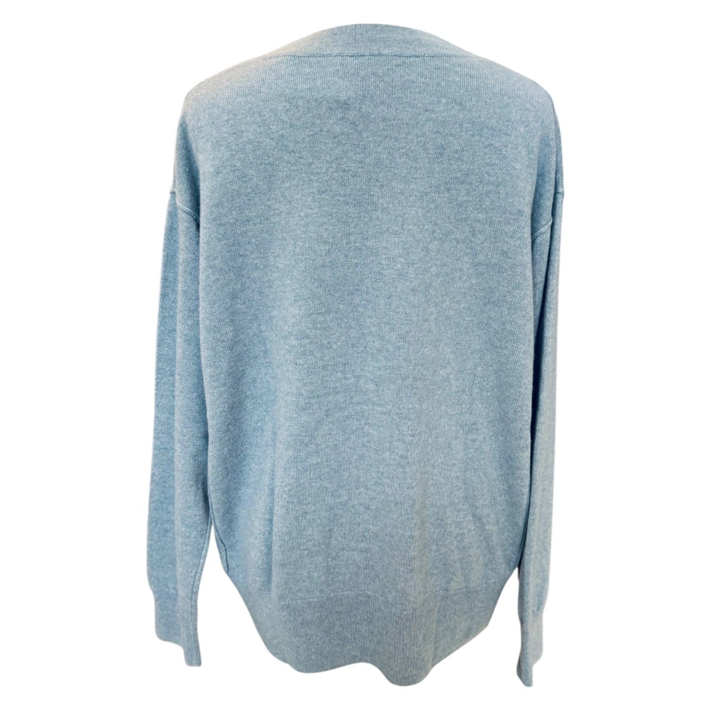 Repeat Blue 'Water' Deep V-neck Cashmere Sweater - 12/14