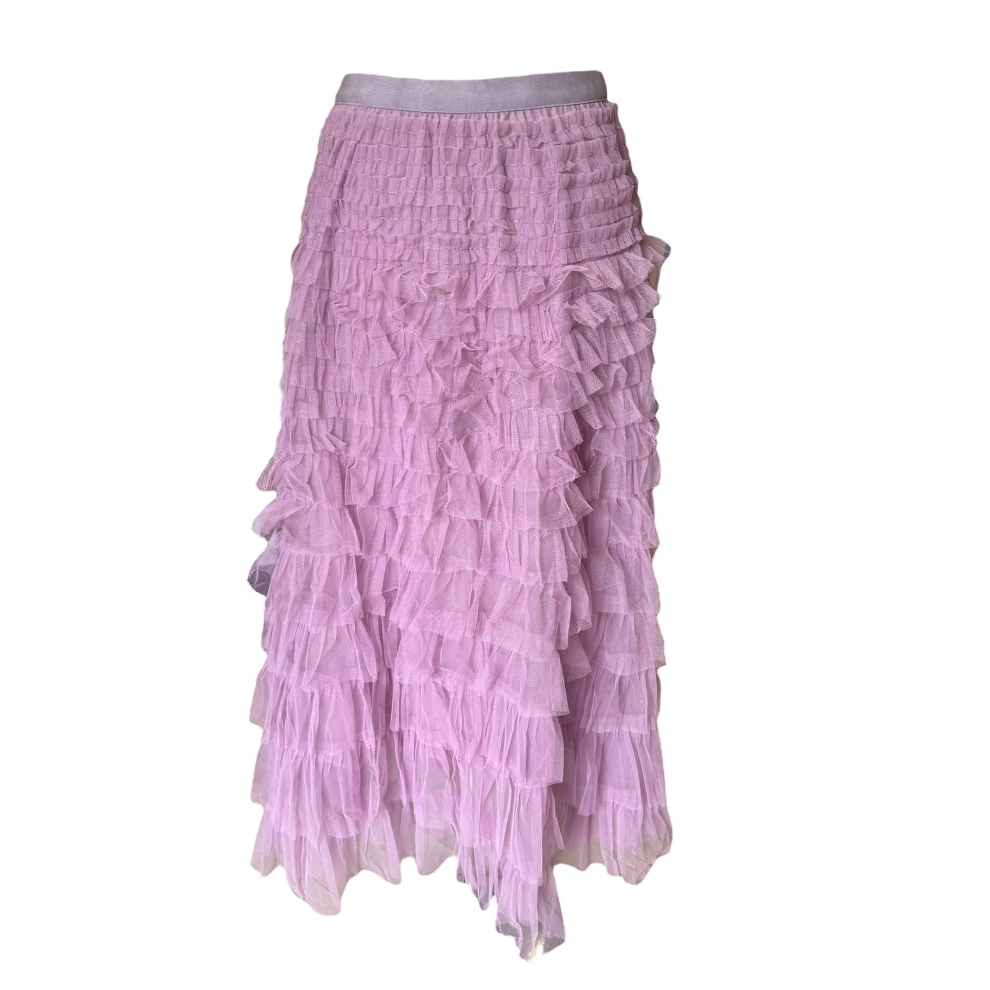 Lilac Frill Midi Skirt - 10