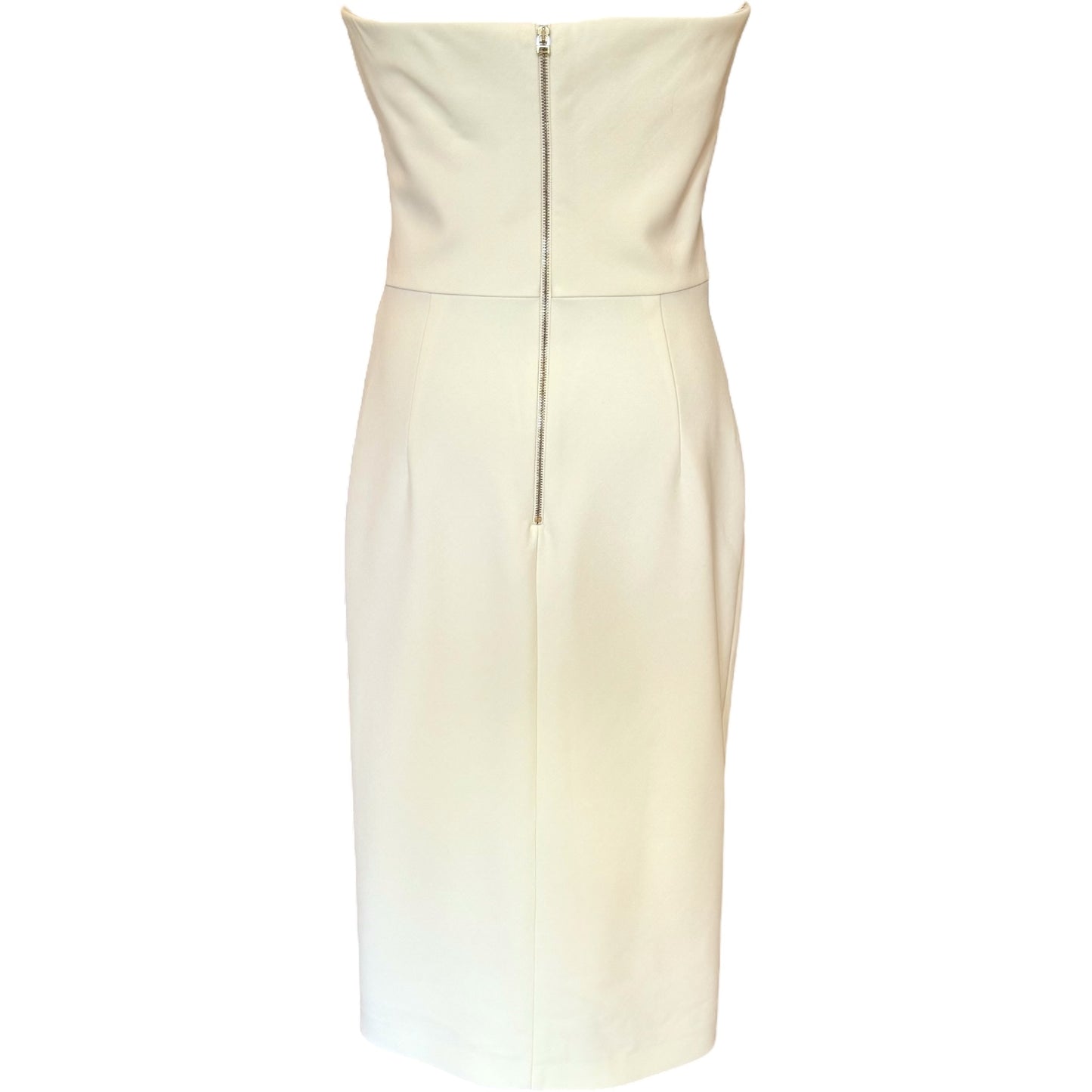 Max Mara Cream Strapless Dress - 10