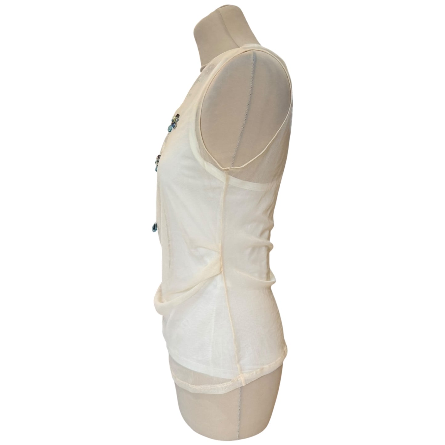 Dorothee Schumacher Sparkling Touch Ivory Beaded Top - 10