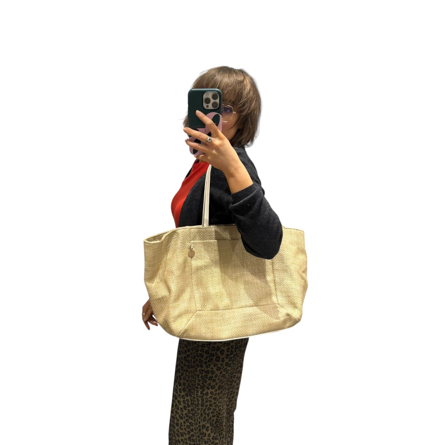 Reiss Bailey Raffia Tote Bag