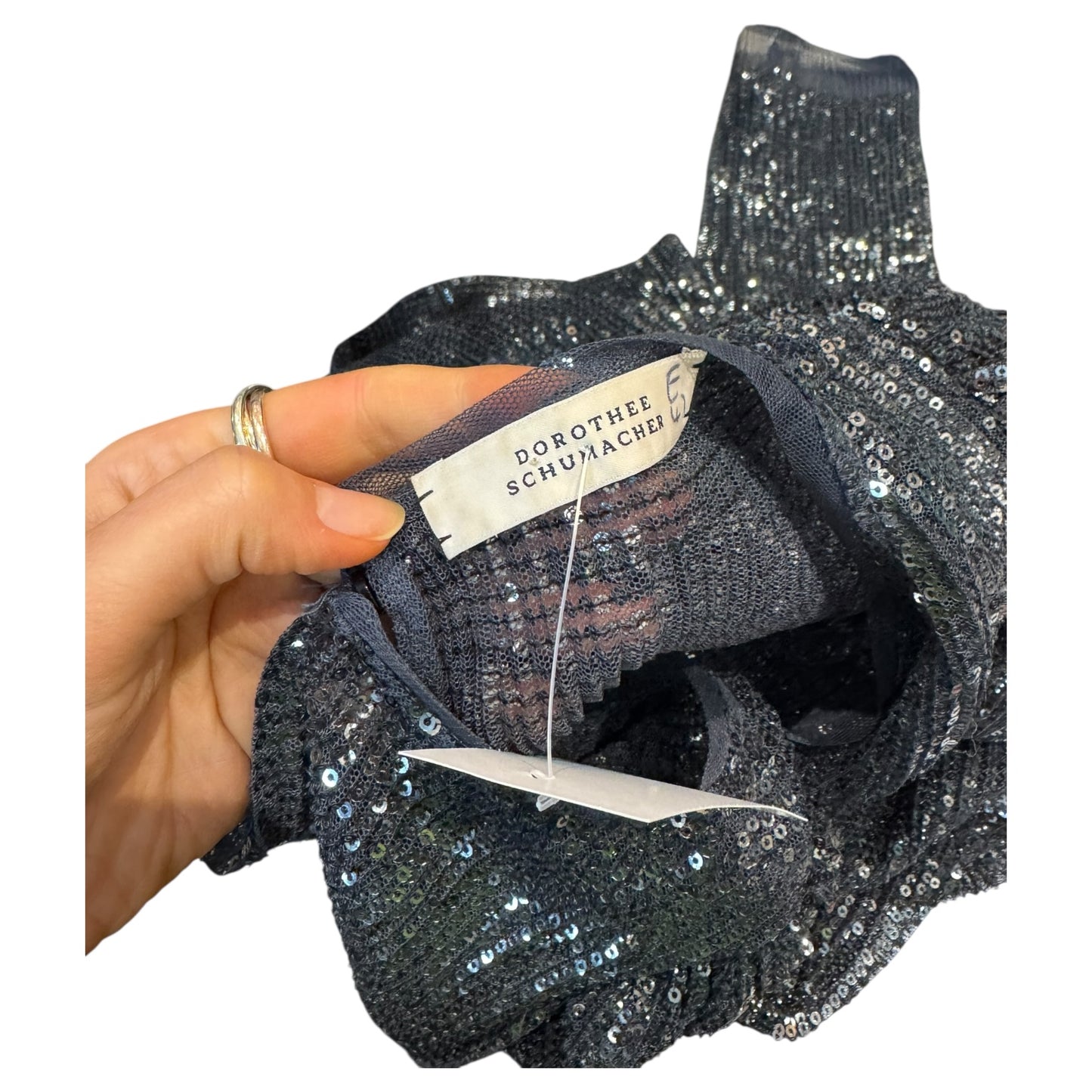 Dorothee Schumacher Grey Sequin Top - 10