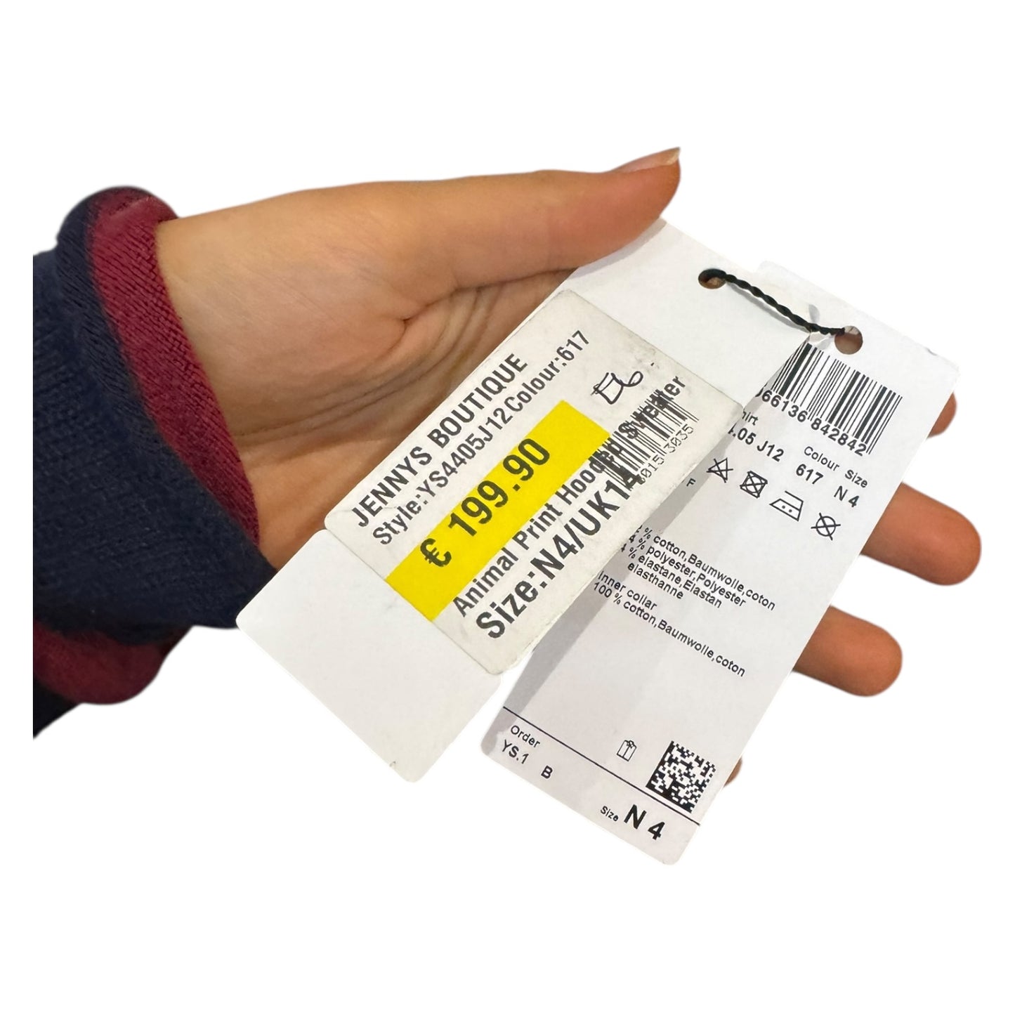 Marc Cain Leopard Print Hoodie - 14 - NEW