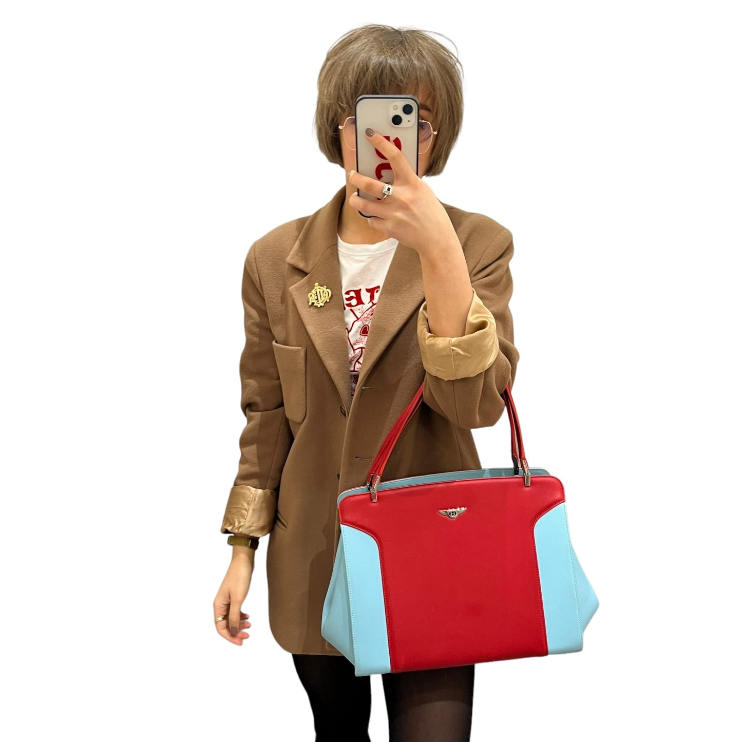 Bentley Turquoise and Red Bag