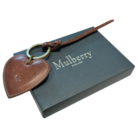 Mulberry Brown Heart Keychain