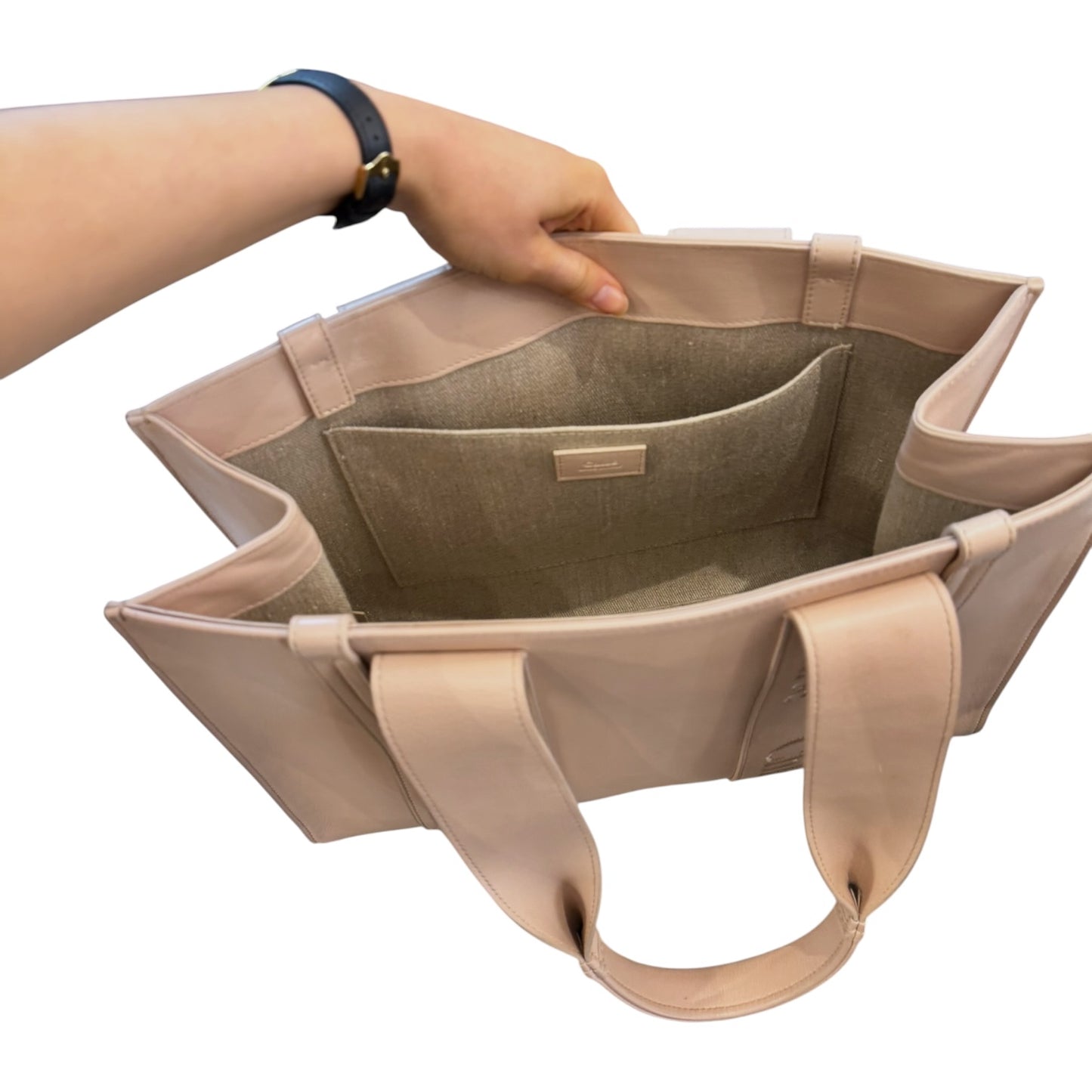 Chloe Leather Woody Tote Bag