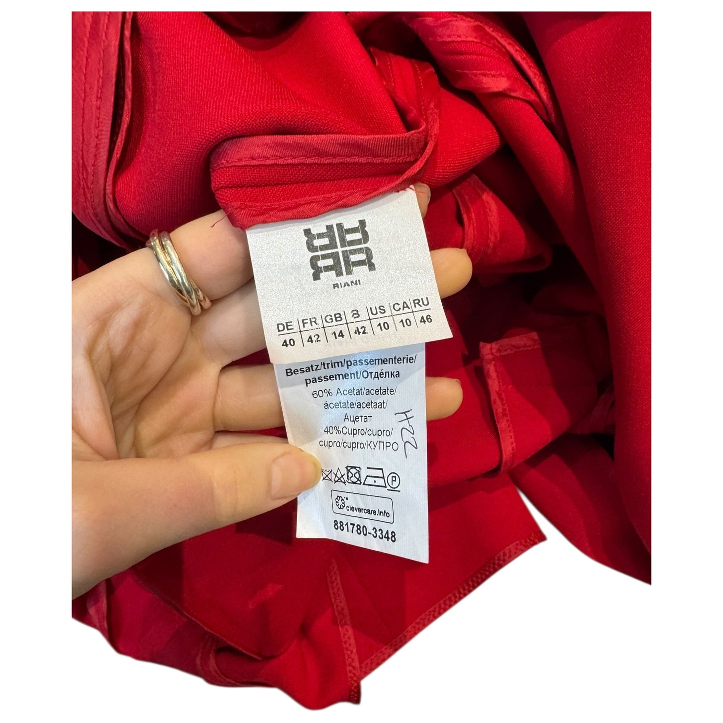 Riani Red Longline Coat - 12