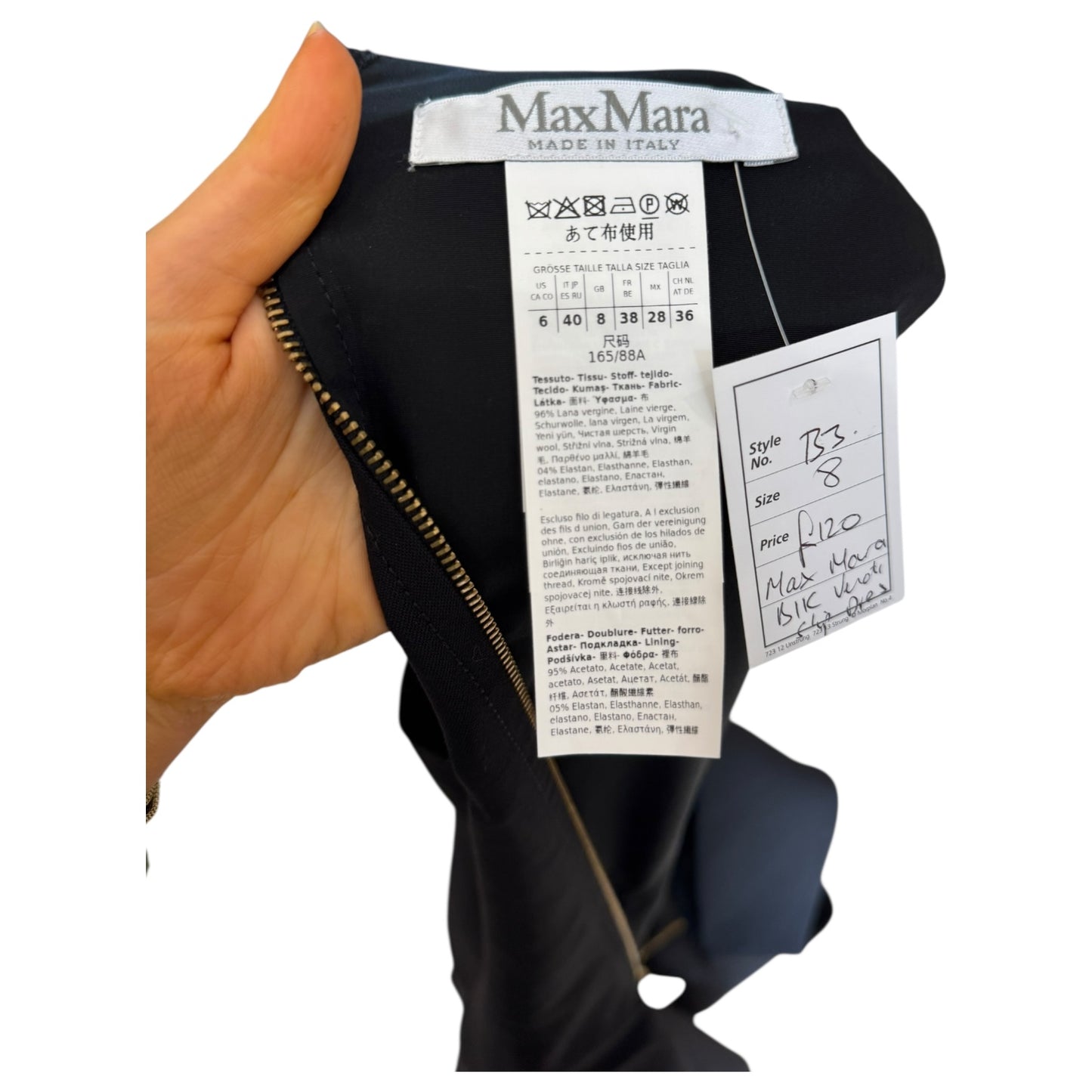 Max Mara Black Mini Dress - 8