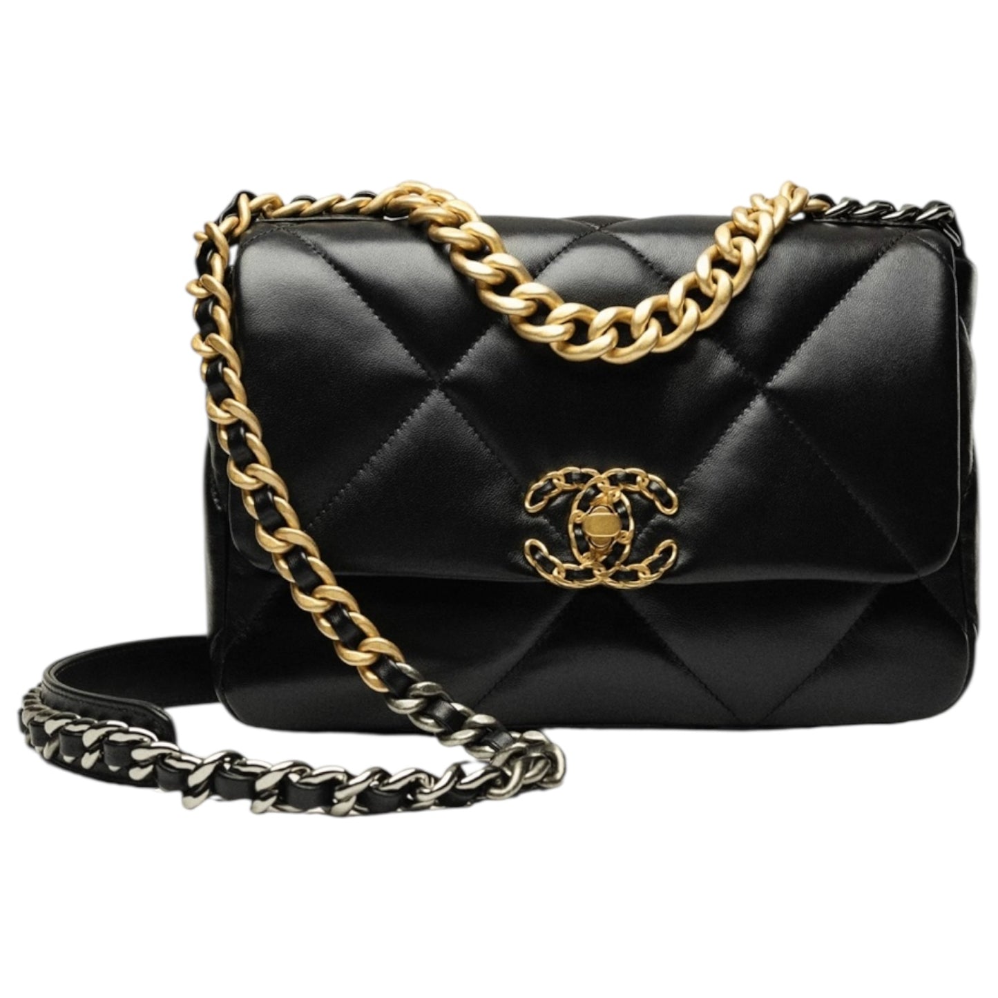 Chanel Black Quilted '19' Bag