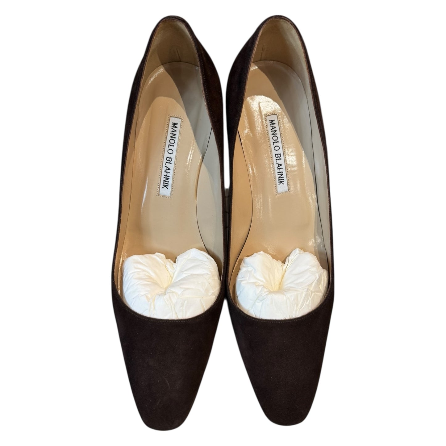 Manolo Blahnik Okkatopla Brown Suede Court Shoes - 38.5 / 5.5