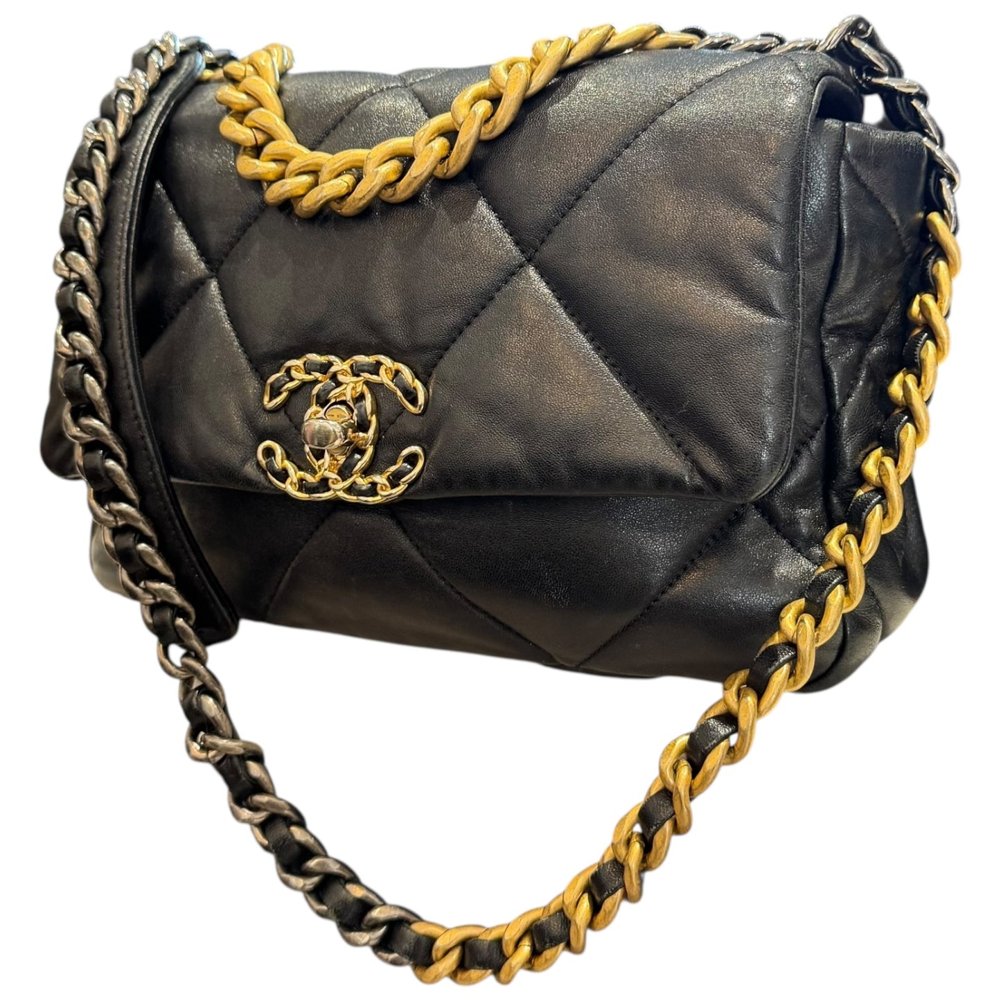 Chanel Black Quilted '19' Bag
