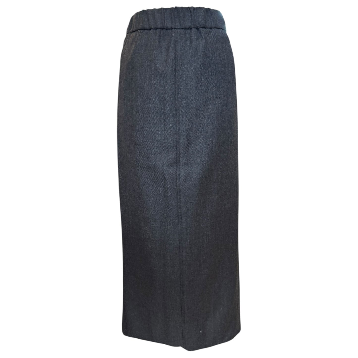 Ganni Grey Wool Blend Maxi Skirt - 10