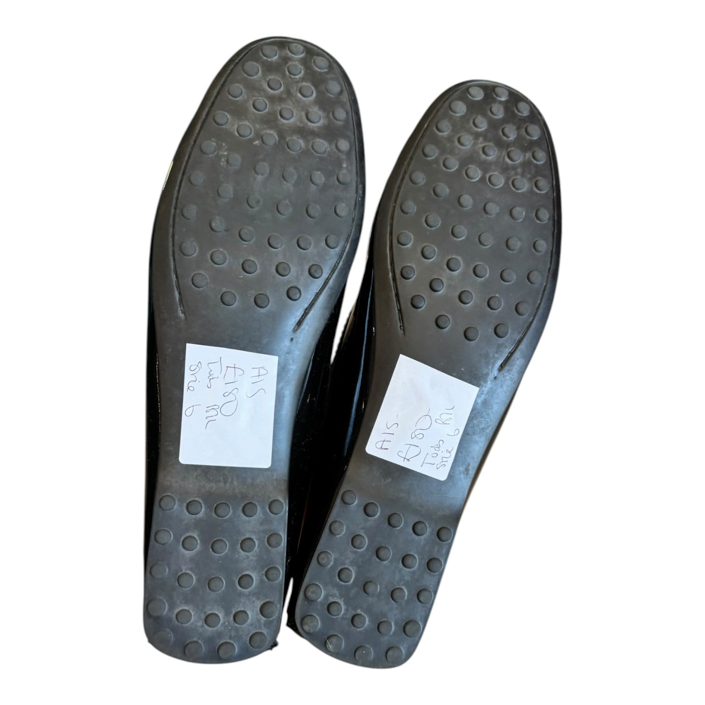 Tod's Black Patent Gomma Lu Doppia T Micro Driving Shoes - 39/6