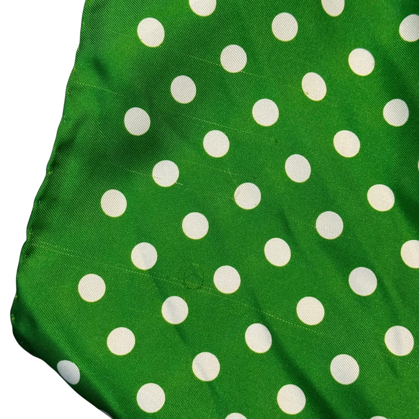 Valentino Green Polka Dot Silk Scarf