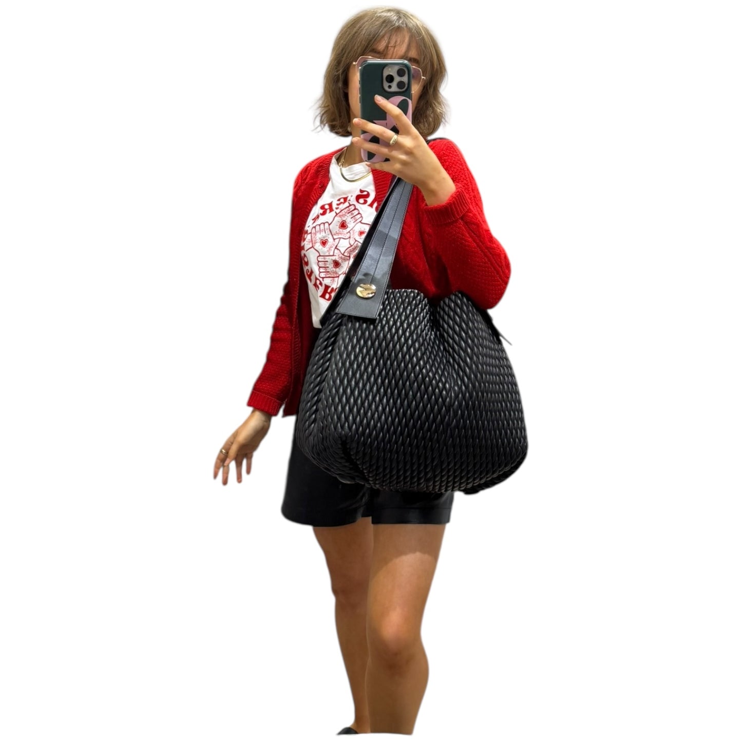 Proenza Schouler Large Black Quilted Leather Tote