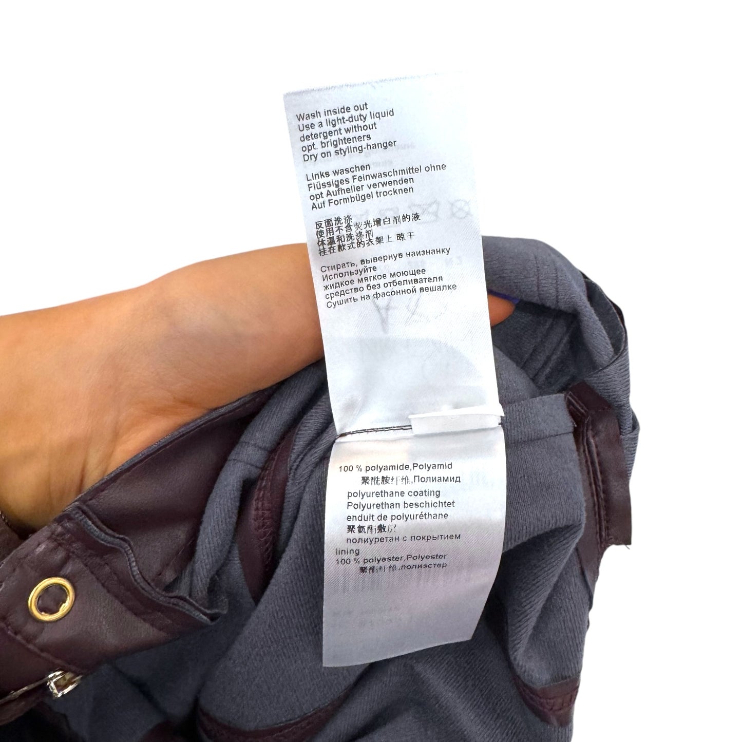 Marc Cain Maroon Pleather Jacket - 10