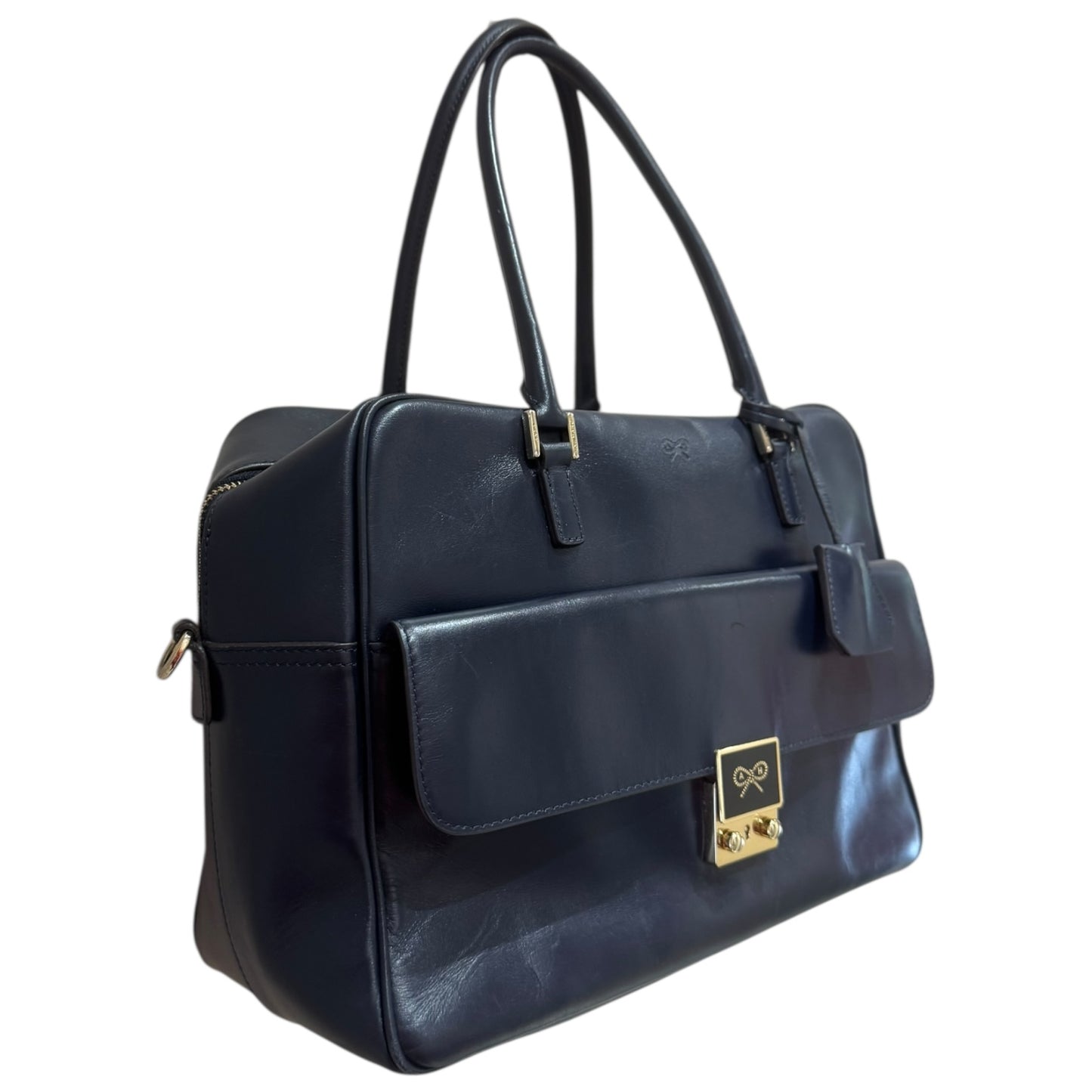 Anya Hindmarch Carker Navy Tote Bag