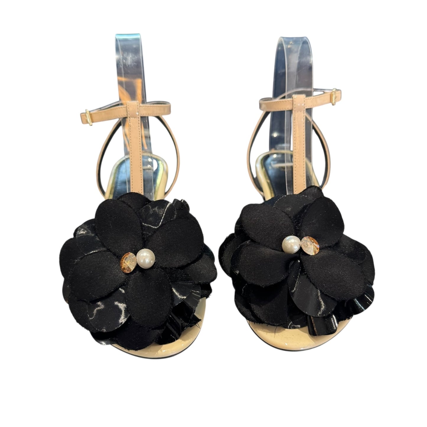 Lanvin Satin Flower Sandals - 37 / 4