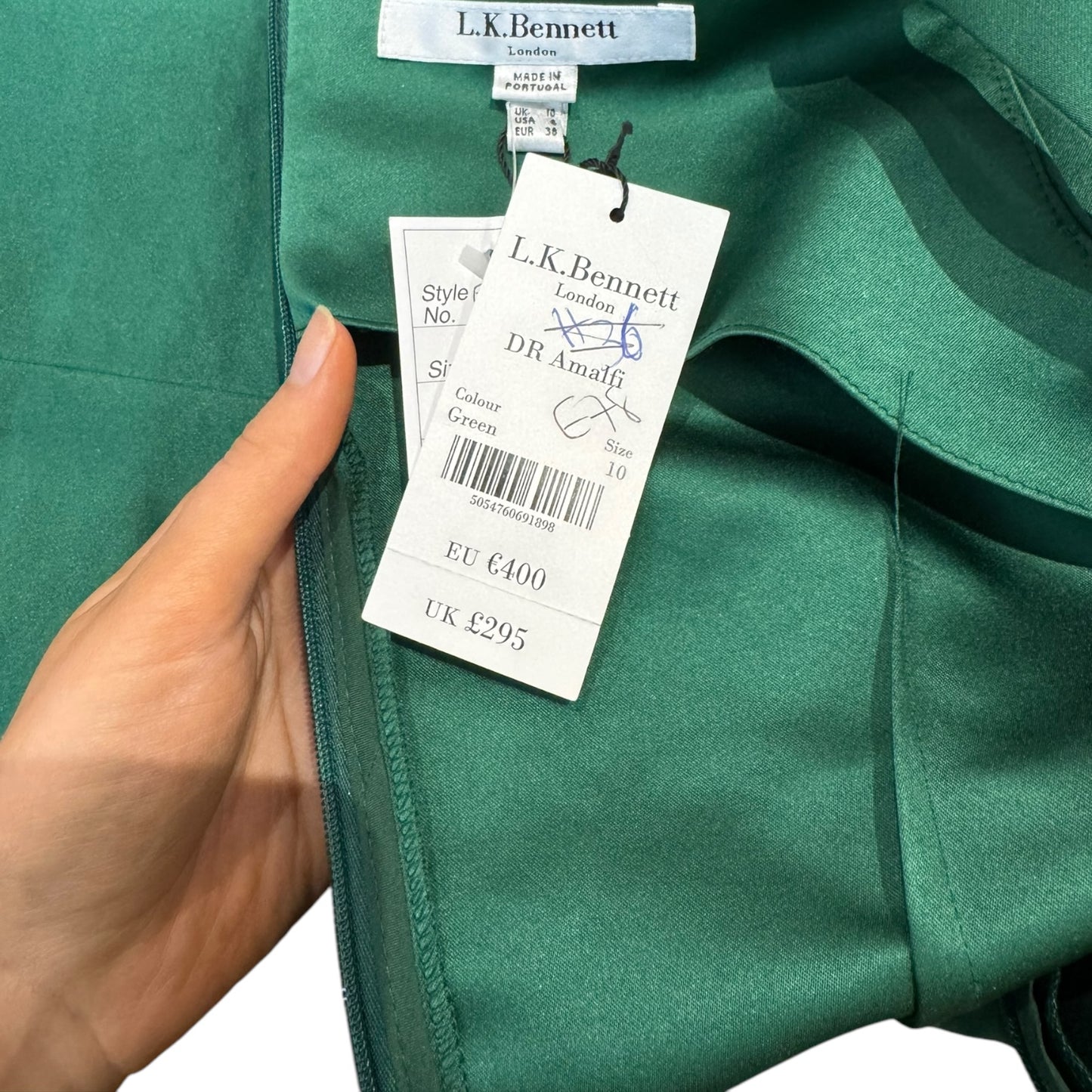 LK Bennett 'DR Amalfi' Green Mini Dress - 10 - NEW