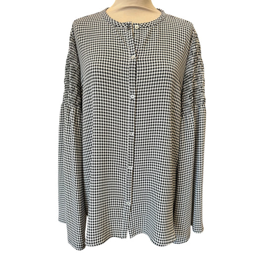 Marella Bell Sleeve Gingham Top - 14
